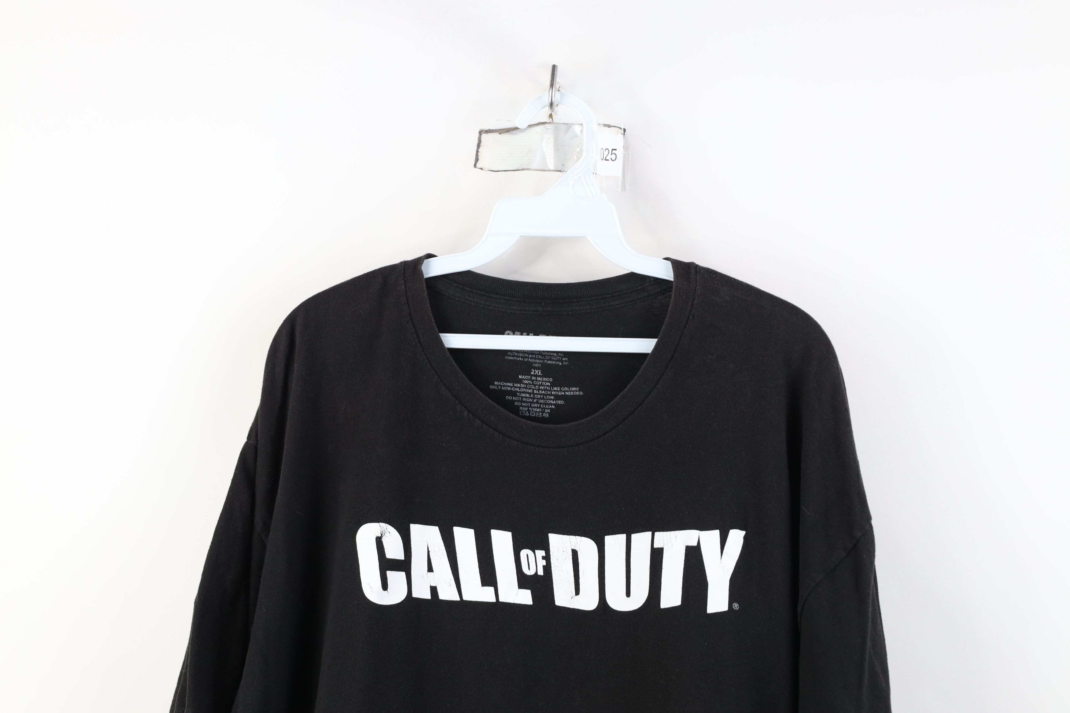 Vintage Y2K Streetwear Spell Call of Duty Video Game T-Shirt Black Size US XXL / EU 58 / 5 - 2 Thumbnail