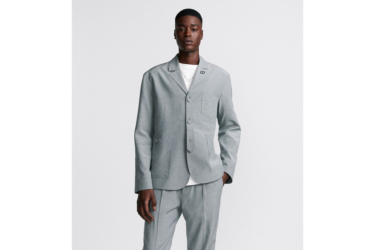 Dior o1bcso1str0226 Classic Workwear Jacket in Grey Size US M / EU 48-50 / 2 - 4 Thumbnail
