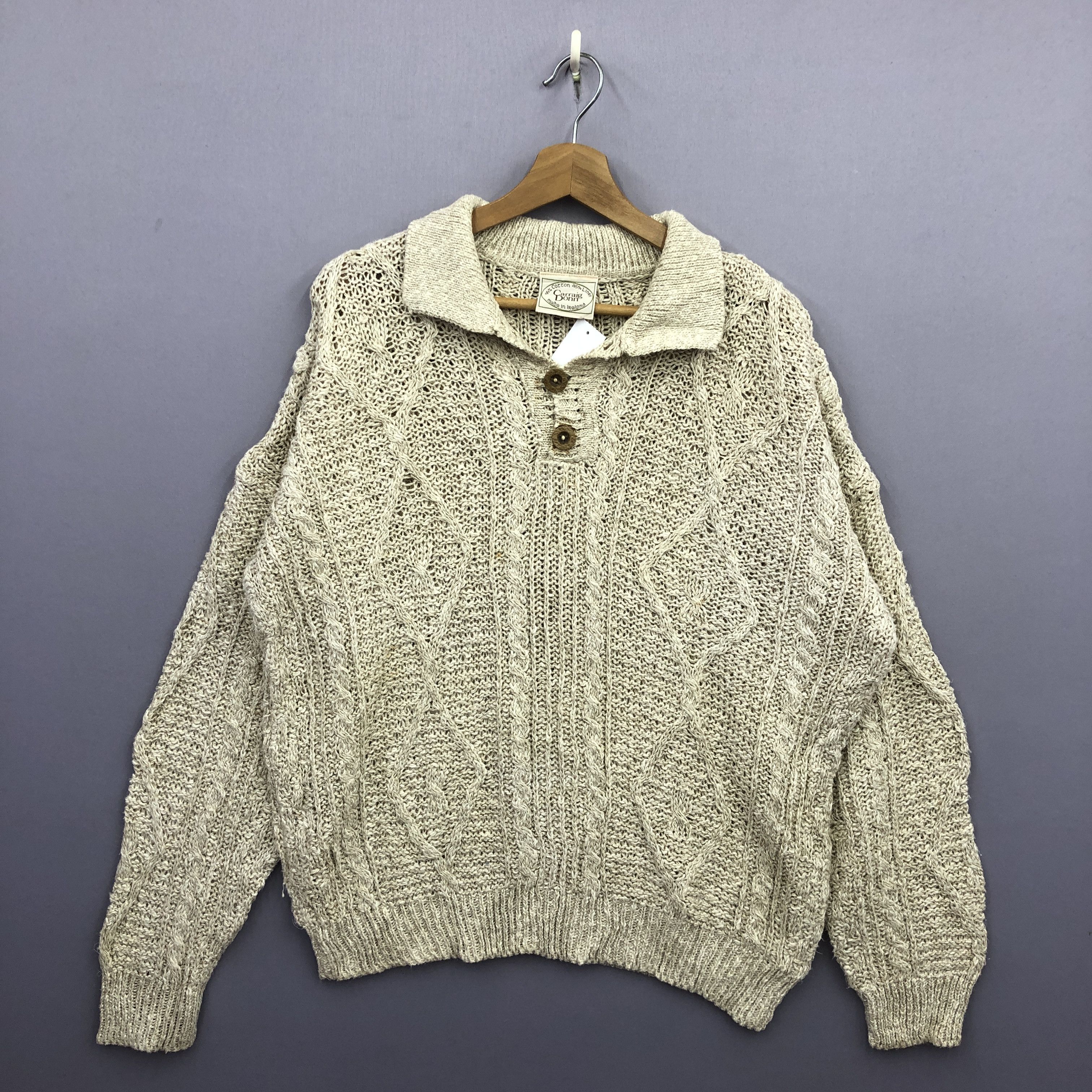 Carraig Donn × Vintage Carraig Donn Cable Knit BHalg Button Sweater Sweatshirt Size US XL / EU 56 / 4 - 1 Thumbnail