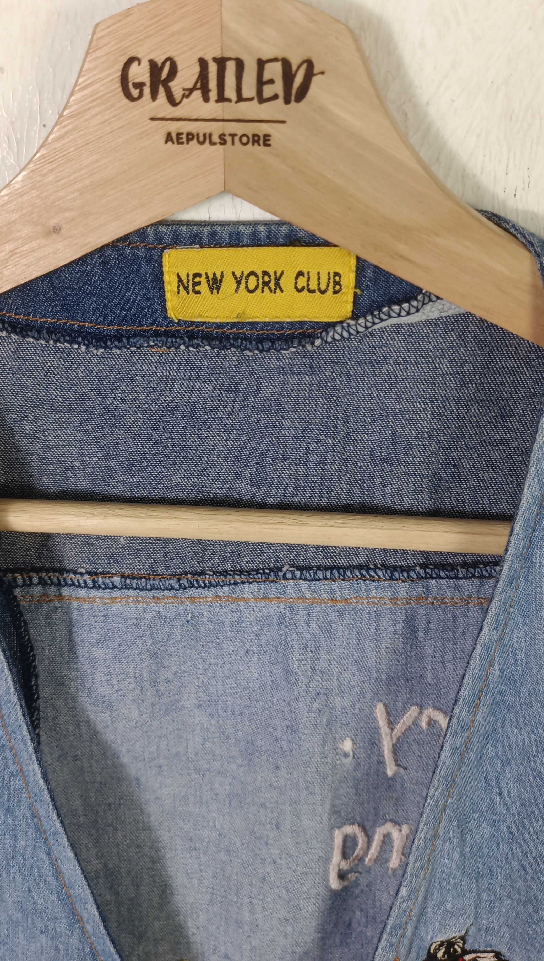 Cartoon Network Vintage New York Club Daniel's Dream Denim Vest Jacket Size US M / EU 48-50 / 2 - 5 Thumbnail