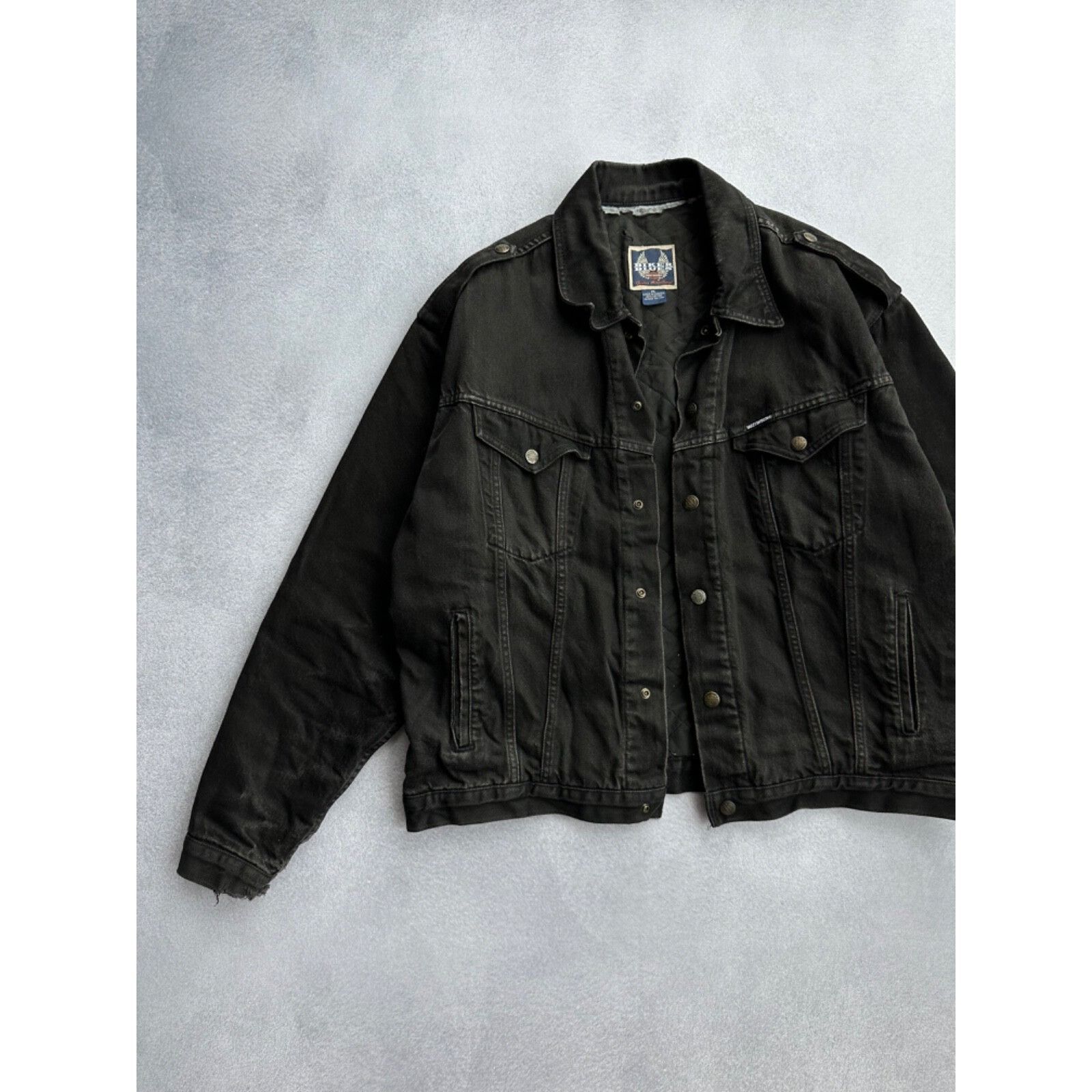 Ferrari VTG Harley-Davidson Biker Blues Moto Distressed Jacket Size US S / EU 44-46 / 1 - 2 Thumbnail