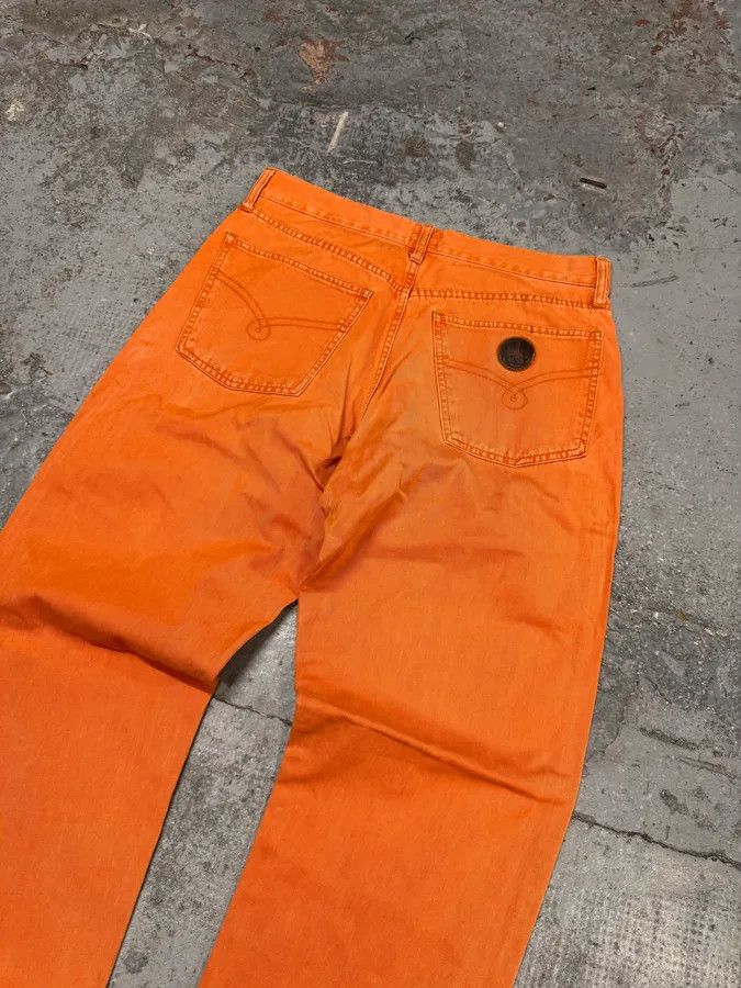 Designer × Moschino × Vintage 1990s Moschino Cozy Straight Orange Pants Size 27" / US 4 / IT 40 - 8 Thumbnail