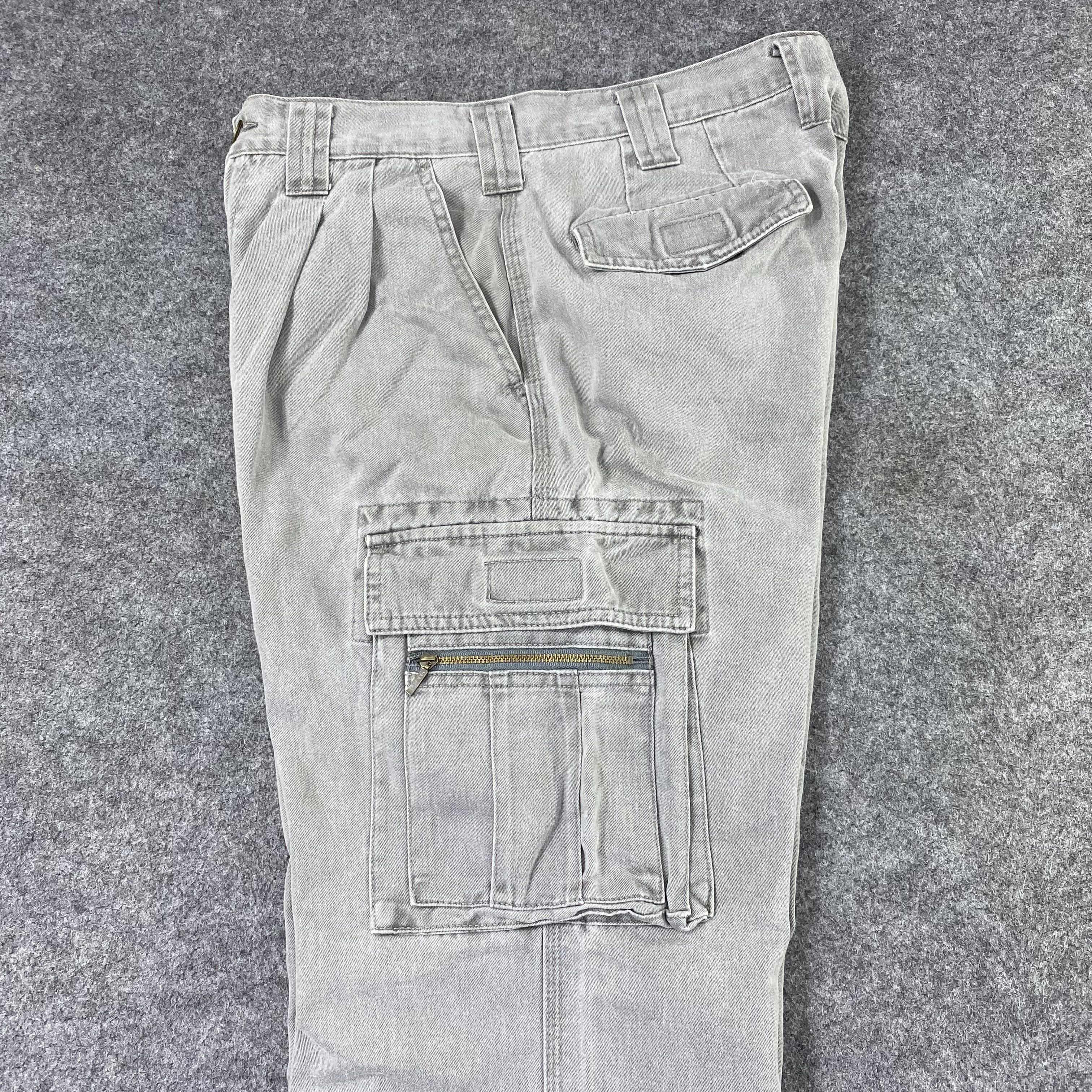Japanese Brand Gran Cisco Faded Grey Cargo Pants - C022 Size US 29 - 6 Thumbnail