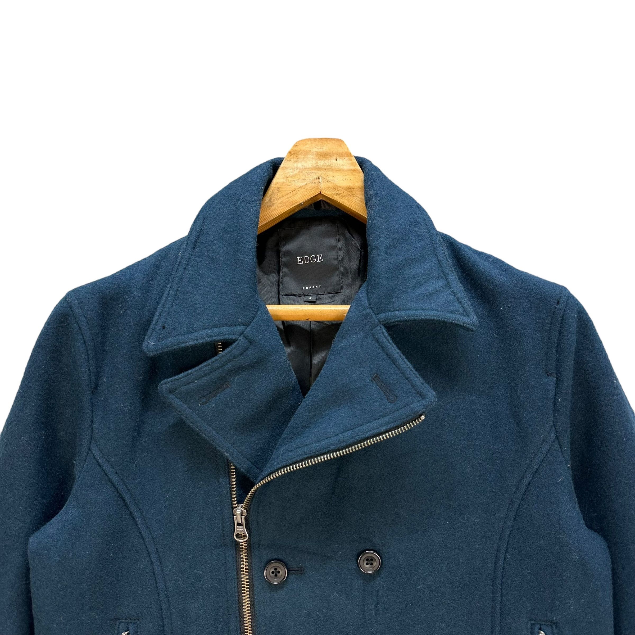 Japanese Brand EDGE RUPERT Double Collar Wool Jacket #A21-0497 Size US S / EU 44-46 / 1 - 2 Thumbnail
