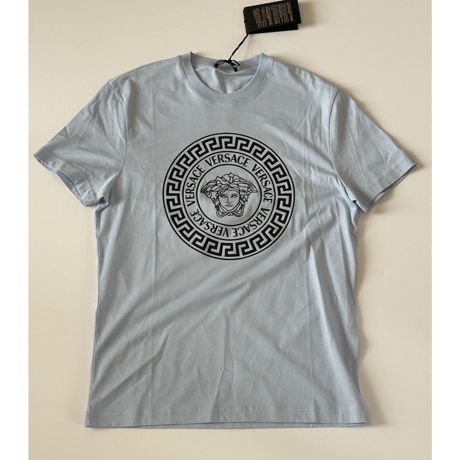 Versace Versace Medusa Print Light Blue Jersey T-Shirt L 1011861 Size US L / EU 52-54 / 3 - 8 Thumbnail
