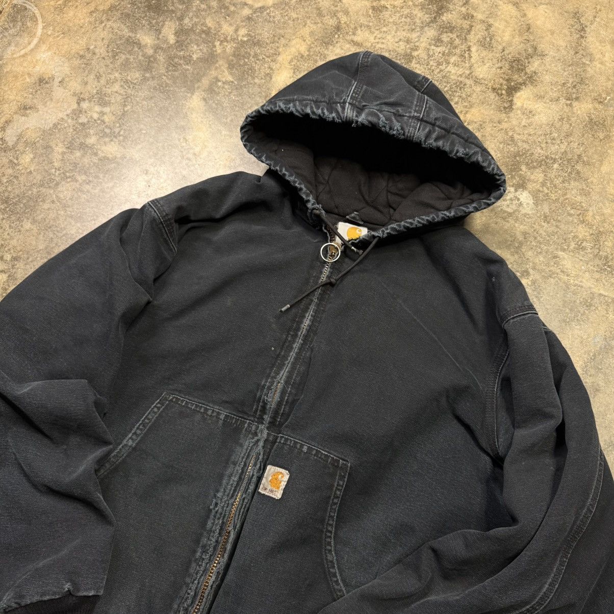 Carhartt vintage black carhartt thrashed zip up baggy jacket Size US XL / EU 56 / 4 - 4 Thumbnail