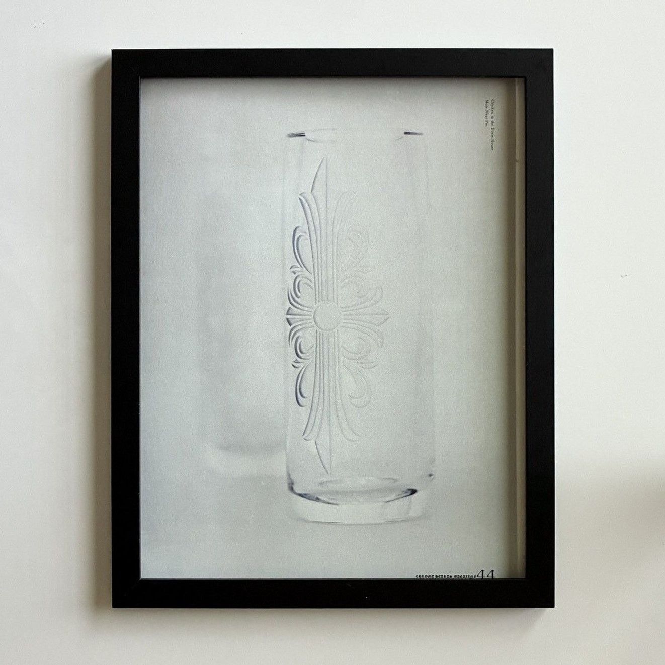 Chrome Hearts × Designer × Vintage Chrome Hearts glass cup Framed poster 9x11 Size ONE SIZE - 1 Thumbnail