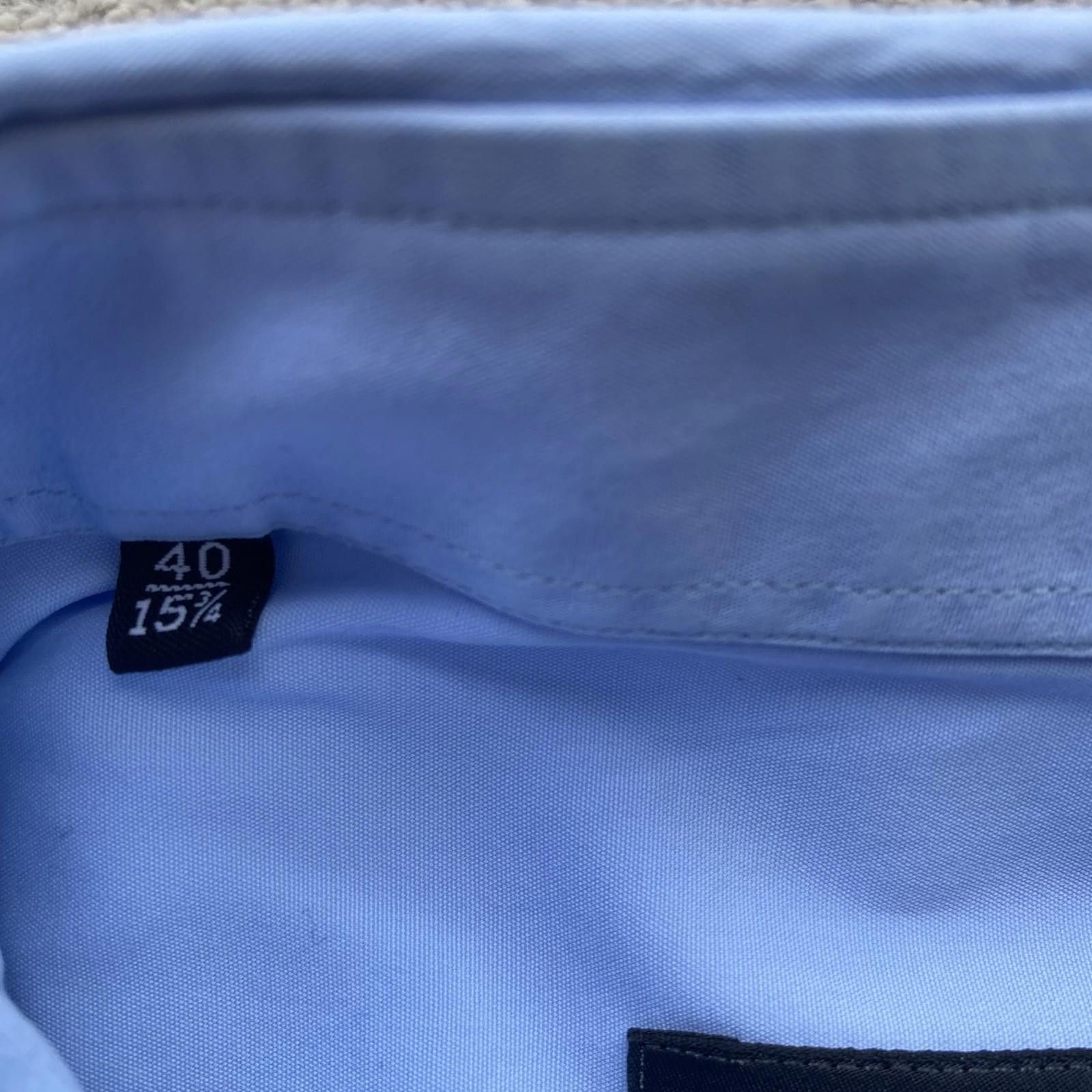 Gucci Gucci Men’s Button Up Shirt Blue Size 40/15.75 Size US M / EU 48-50 / 2 - 7 Thumbnail