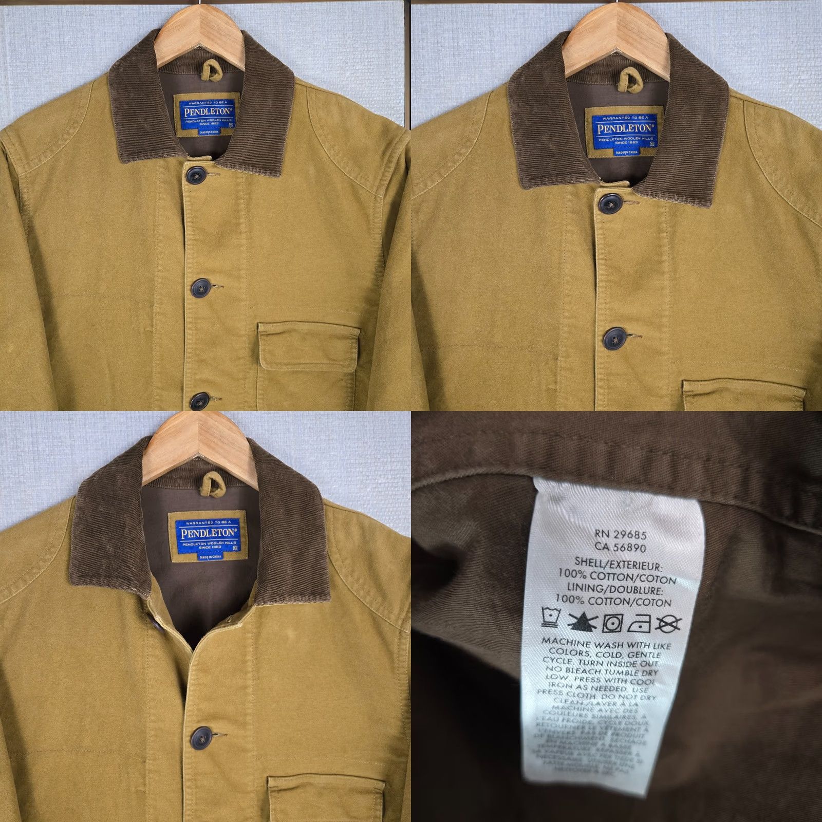 Pendleton Pendleton Mens Button Front Chamois Moleskin Field/Hacking Jacket Beige Size Medium Size US M / EU 48-50 / 2 - 9 Thumbnail