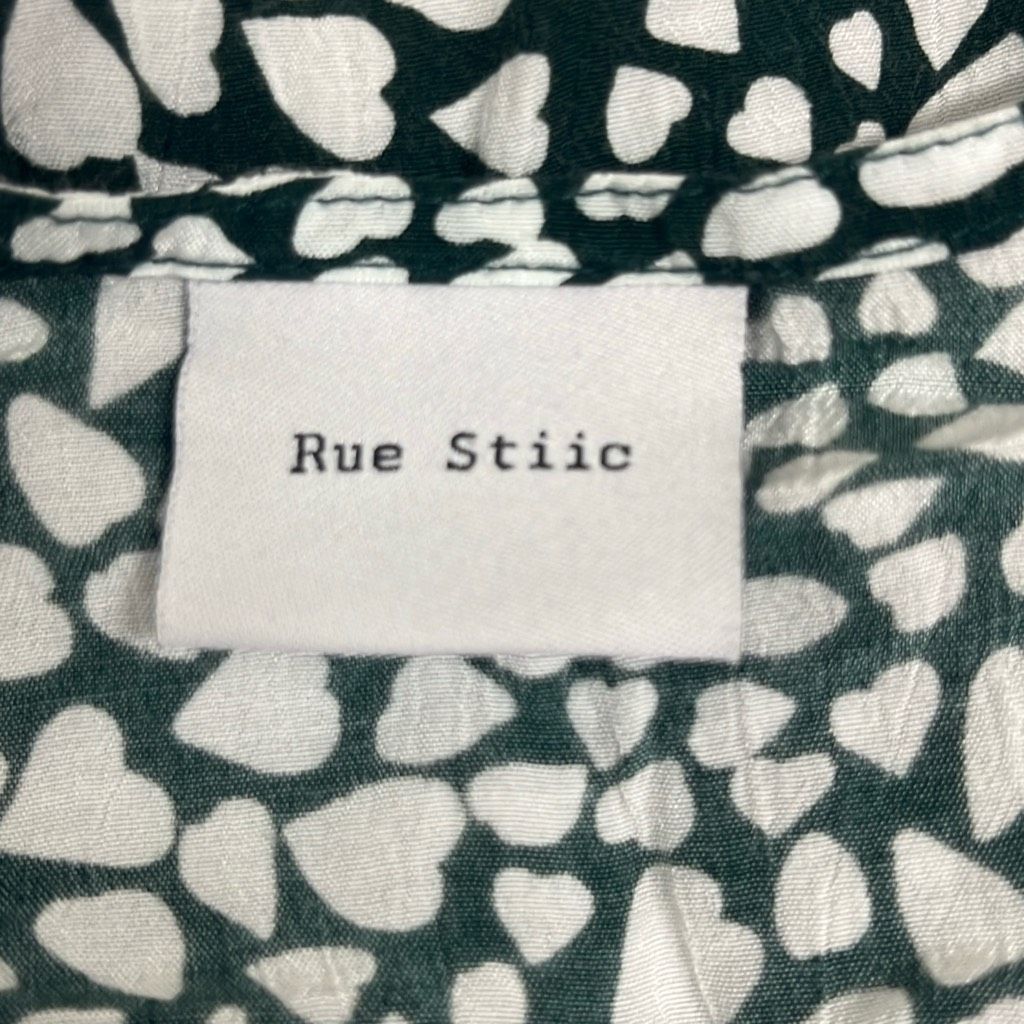 Anthropologie Anthropologie Rue Stiic XS Green White Laguna Heart Print Bu Size XS / US 0-2 / IT 36-38 - 8 Thumbnail