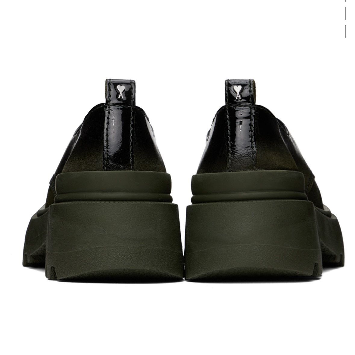 AMI AMI Black/Green Lug Sole Derby - Size 46 Size US 13 / EU 46 - 7 Thumbnail