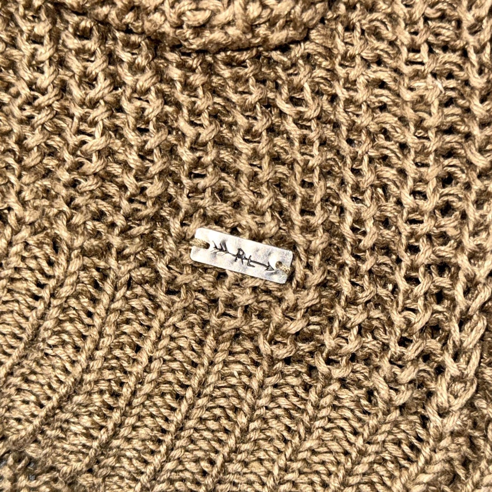 Vintage Denim & Supply Ralph Lauren Cardigan Sweater Womens XS Beige Linen Shawl Knit Open-Knit Front Pockets Buttons Casual Size XS / US 0-2 / IT 36-38 - 6 Thumbnail