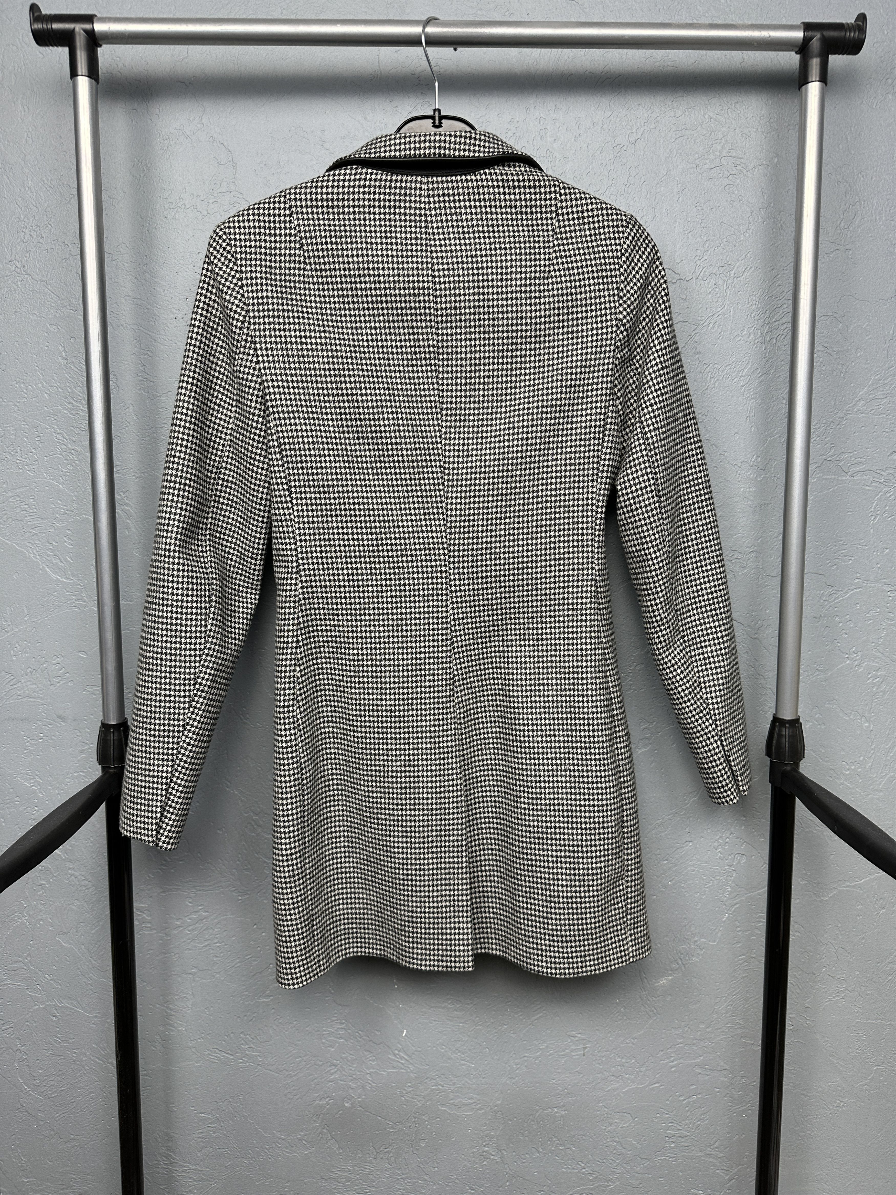 Allsaints AllSaints Leni Puppytooth Wool Coat Jacket Size XS / US 0-2 / IT 36-38 - 7 Thumbnail