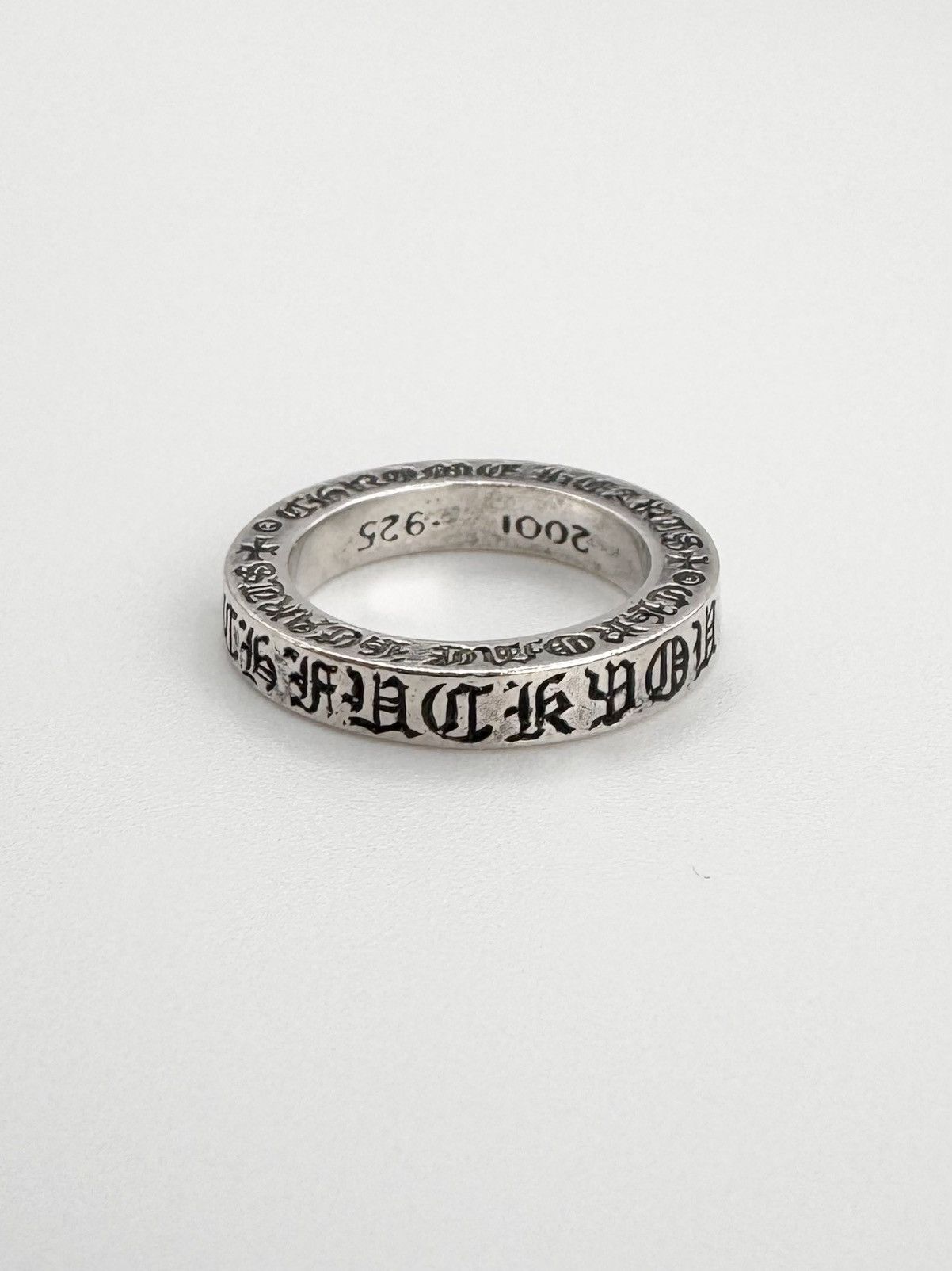 Bague Chrome Hearts - Modèle Spacé Plat 3mm - Argent 925 - Taille 12 - Occasion Excellente