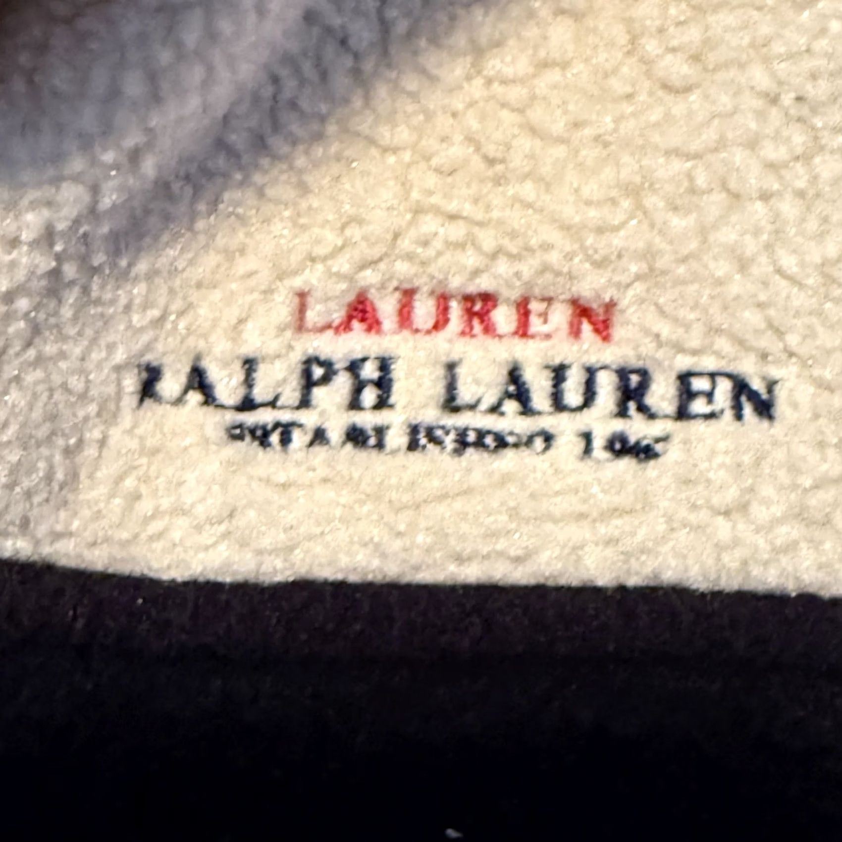 Ralph Lauren Lauren Ralph Lauren Women Medium Black Beige 1/4 Zip Fleece Pullover USA Size M / US 6-8 / IT 42-44 - 4 Thumbnail