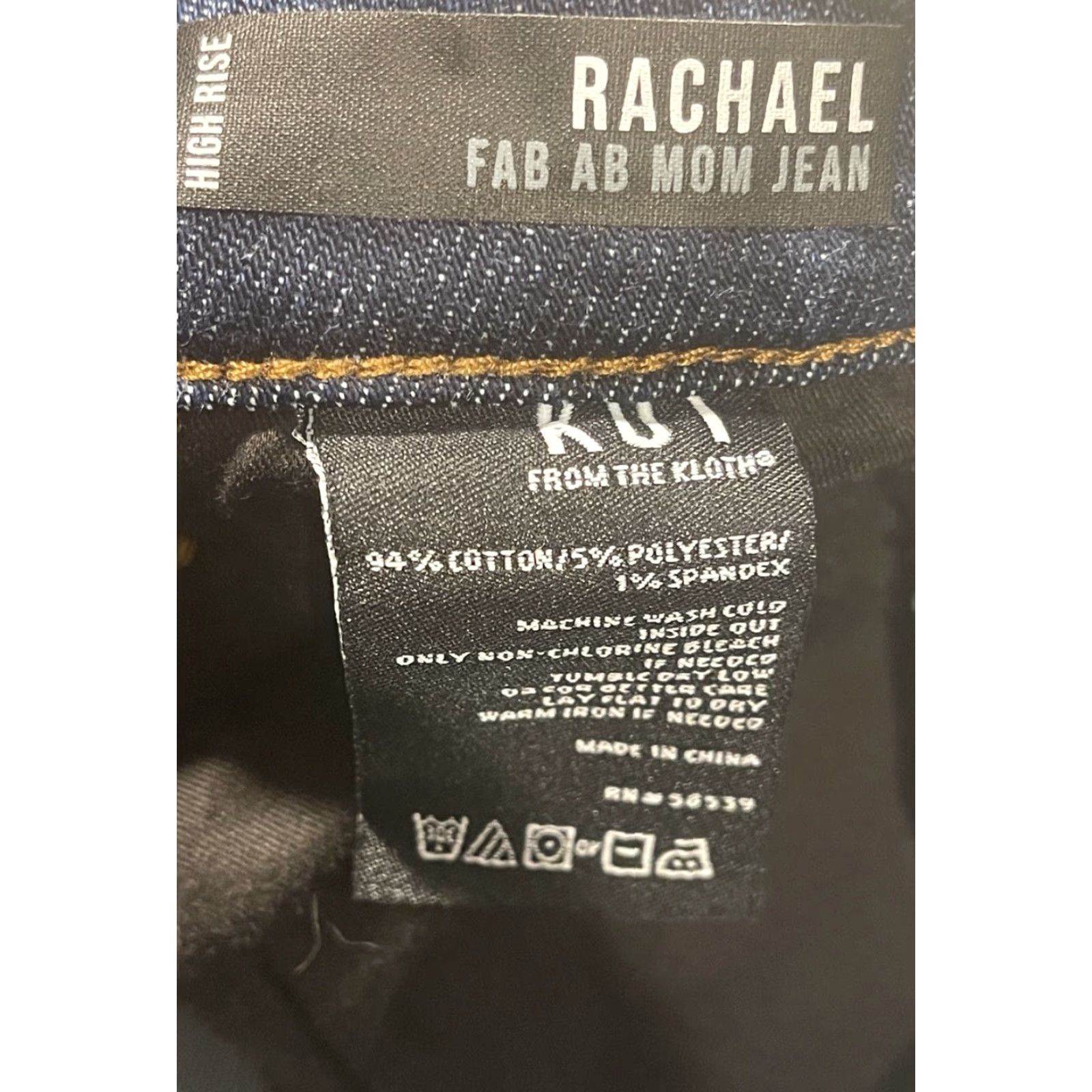 Vintage VINTAGE Kut from the Kloth Jeans High Rise Rachael Fab Ab Mom Distressed 24W Blue Plus Size Womens Jeans Women Product Size 42" / US 20 - 8 Thumbnail