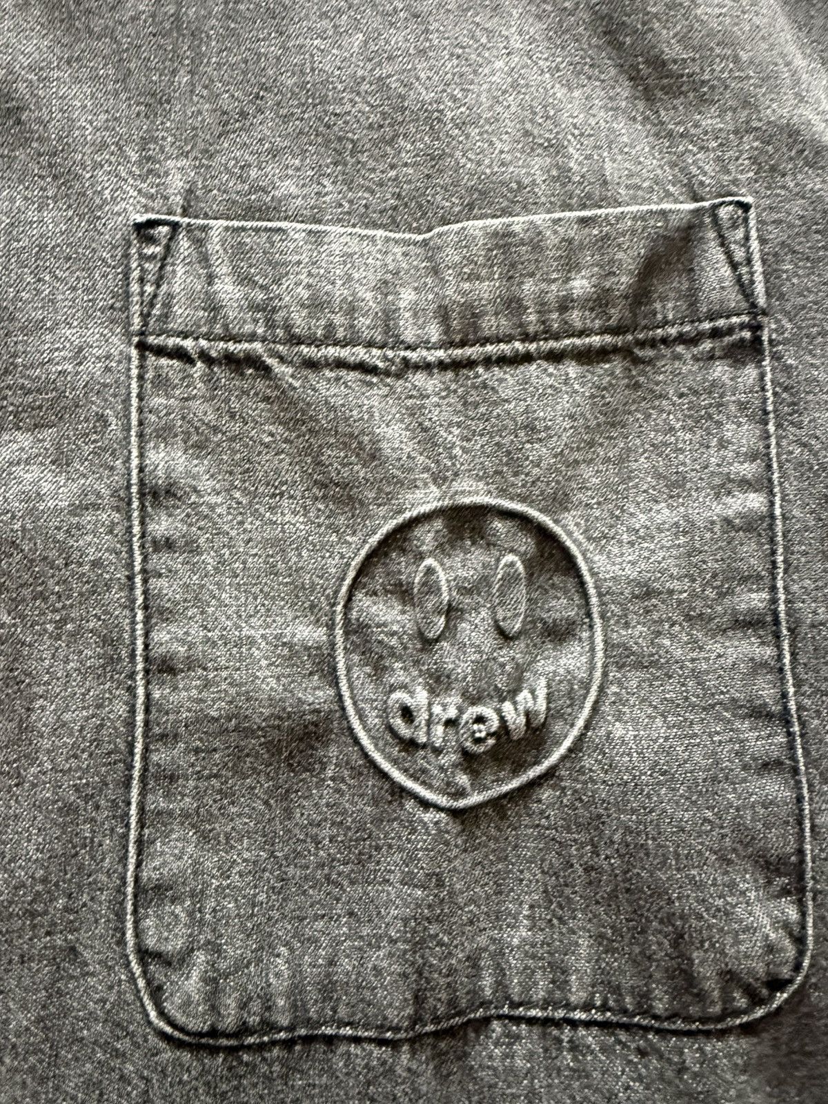 Drew House Drew House Grey Washed Button Up Shirt Men’s XL Raw Hem Size US XL / EU 56 / 4 - 2 Thumbnail