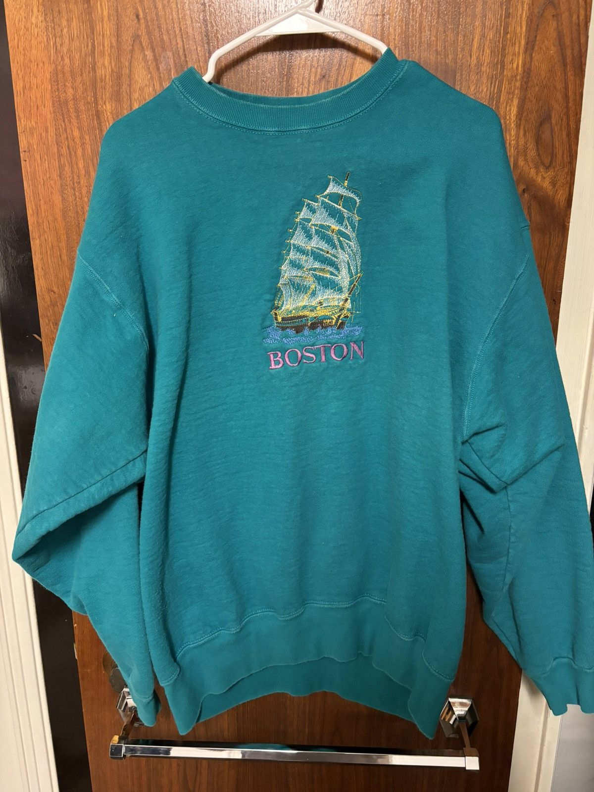 Fruit Of The Loom × Vintage Vintage Fruit Of The Loom Boston Sweatshirt Size US L / EU 52-54 / 3 - 1 Thumbnail