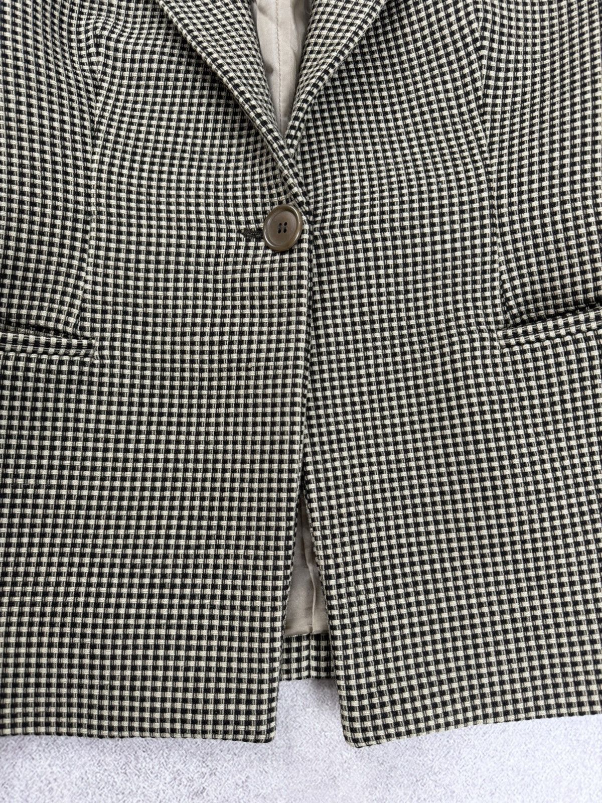 Giorgio Armani Vintage Giorgio Armani Classic Houndstooth Blazer Size 46 Size L / US 10 / IT 46 - 4 Thumbnail