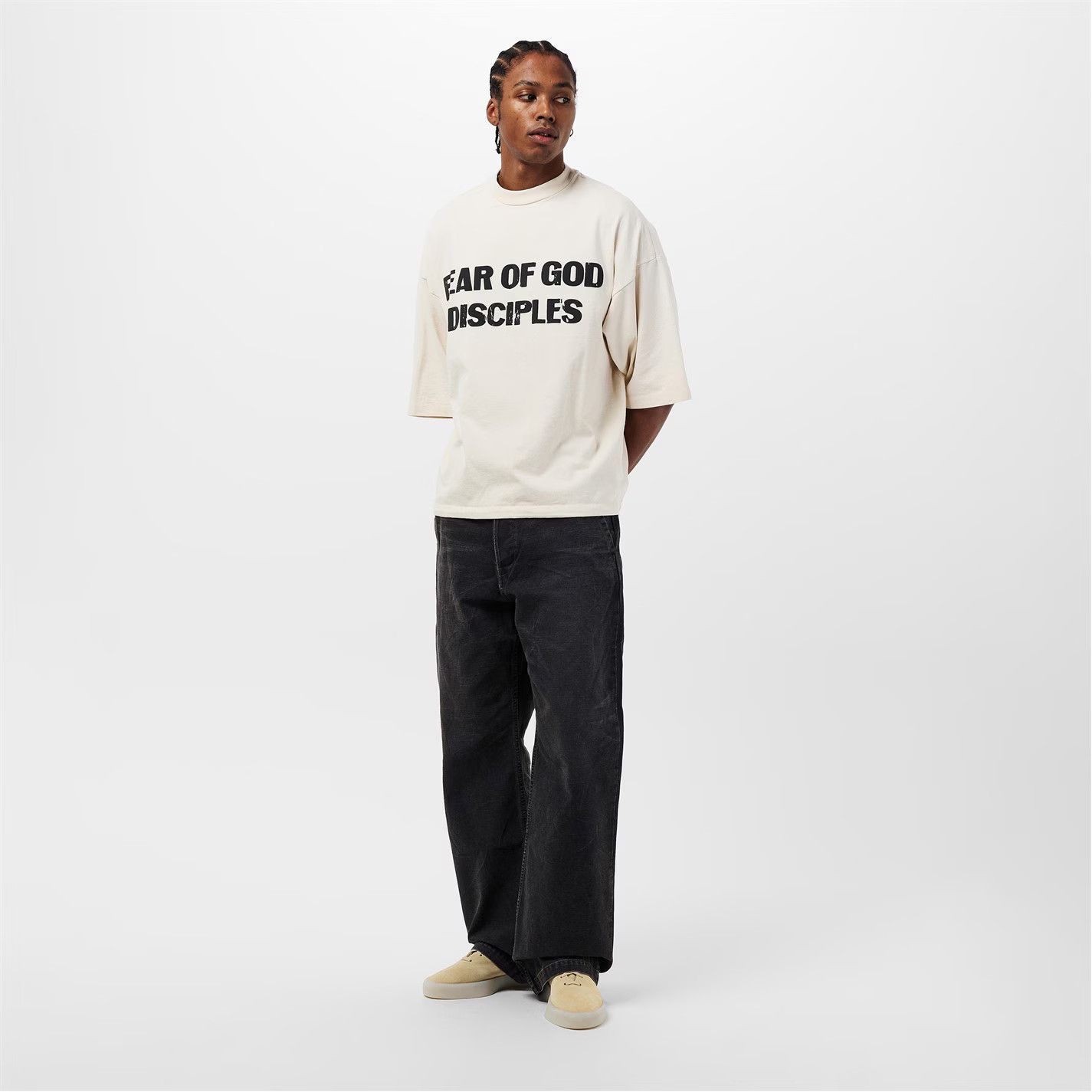 Fear of God o1g2r1mq0426 Suede Low-Top Trainers in Cream Size US 9 / EU 42 - 6 Thumbnail