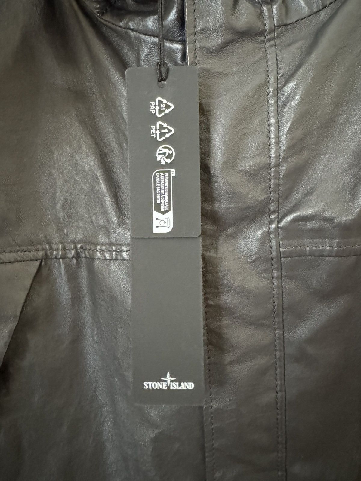 Stone Island Stone Island New Light Leather Organza Jacket Grey Large Size US L / EU 52-54 / 3 - 6 Thumbnail