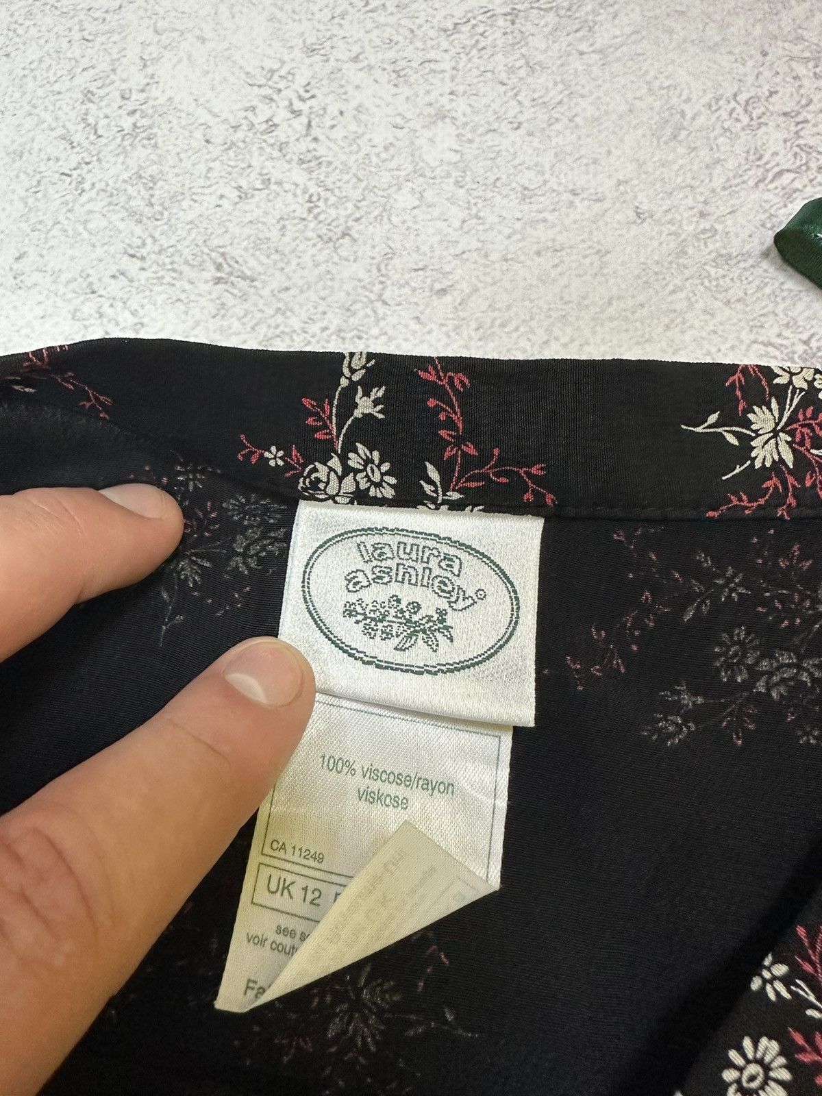 Laura Ashley × Vintage Maxi Skirt Laura Ashley made in U.K. Viscose Size 30" / US 8 / IT 44 - 10 Thumbnail