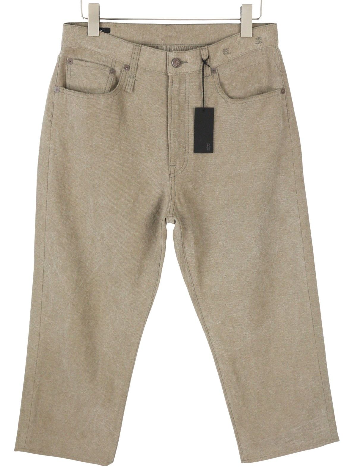 R13 X-BF 29 Beige Hemp Blend Cropped Zip PF25 86845 Size 29" - 1 Thumbnail