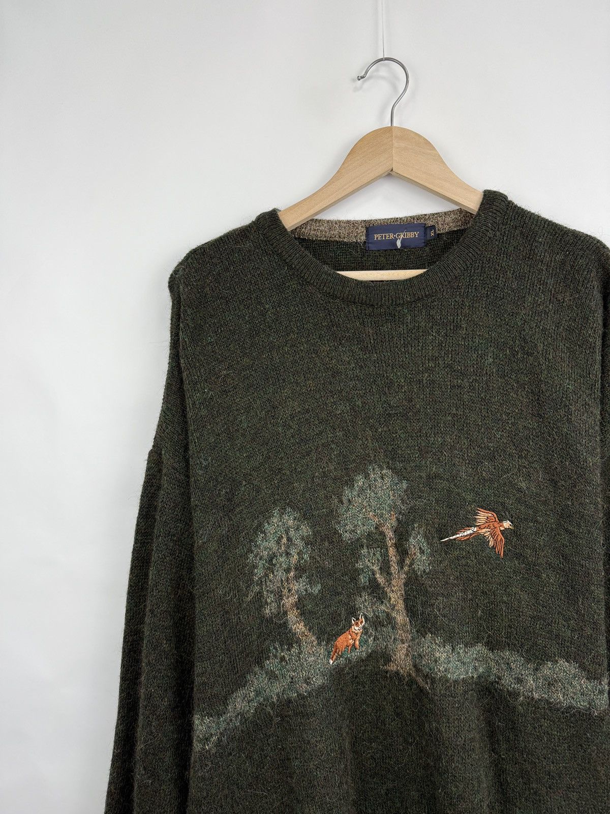 Carlo Colucci 🇬🇧 Vintage 90s Peter Gribby Hunting Sweater Retro Rare Size US XL / EU 56 / 4 - 2 Thumbnail