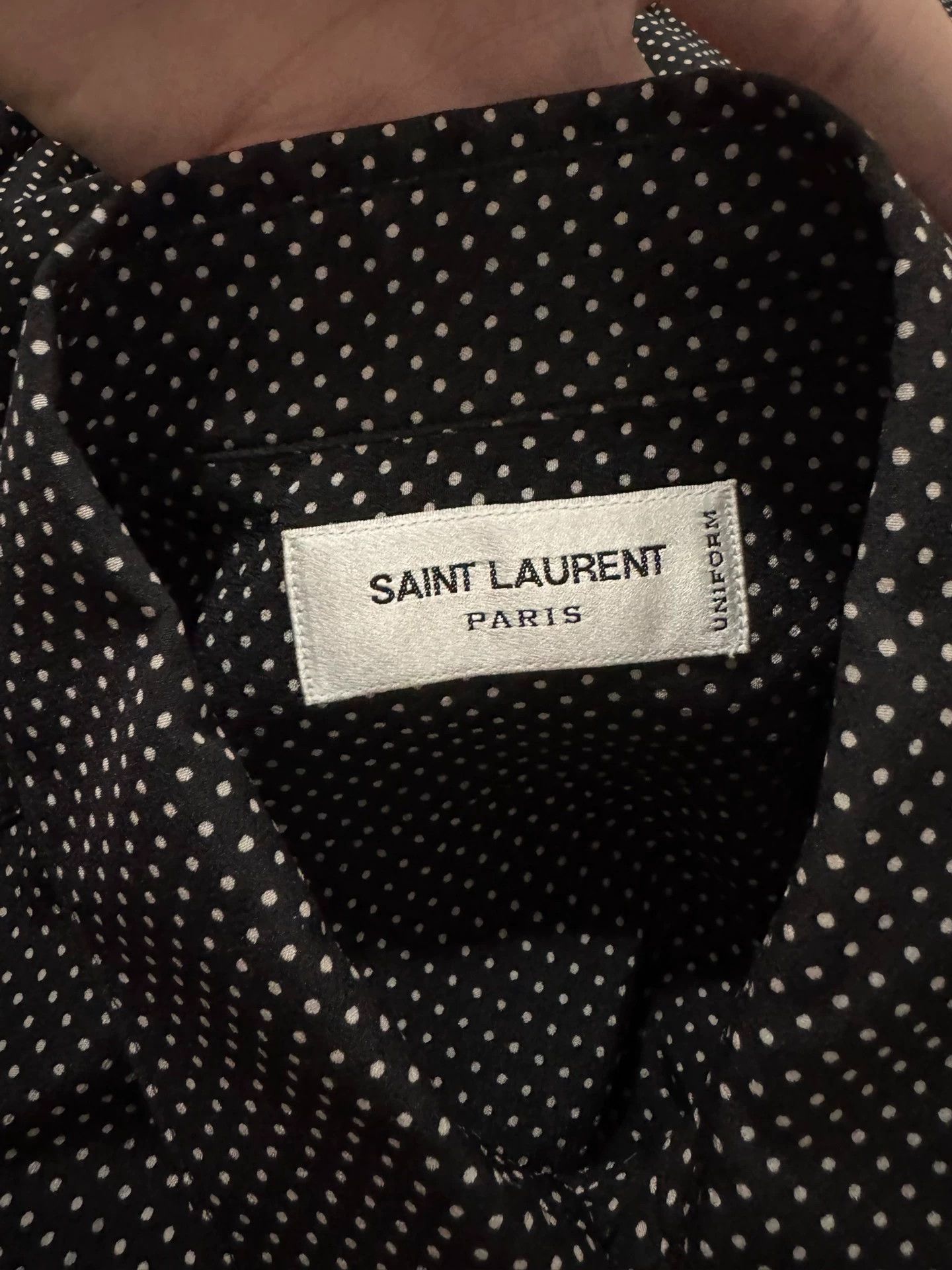 Saint Laurent Paris Saint Laurent SLP21FW Polka Dot Shirt with All-Over Print Size M / US 6-8 / IT 42-44 - 5 Thumbnail