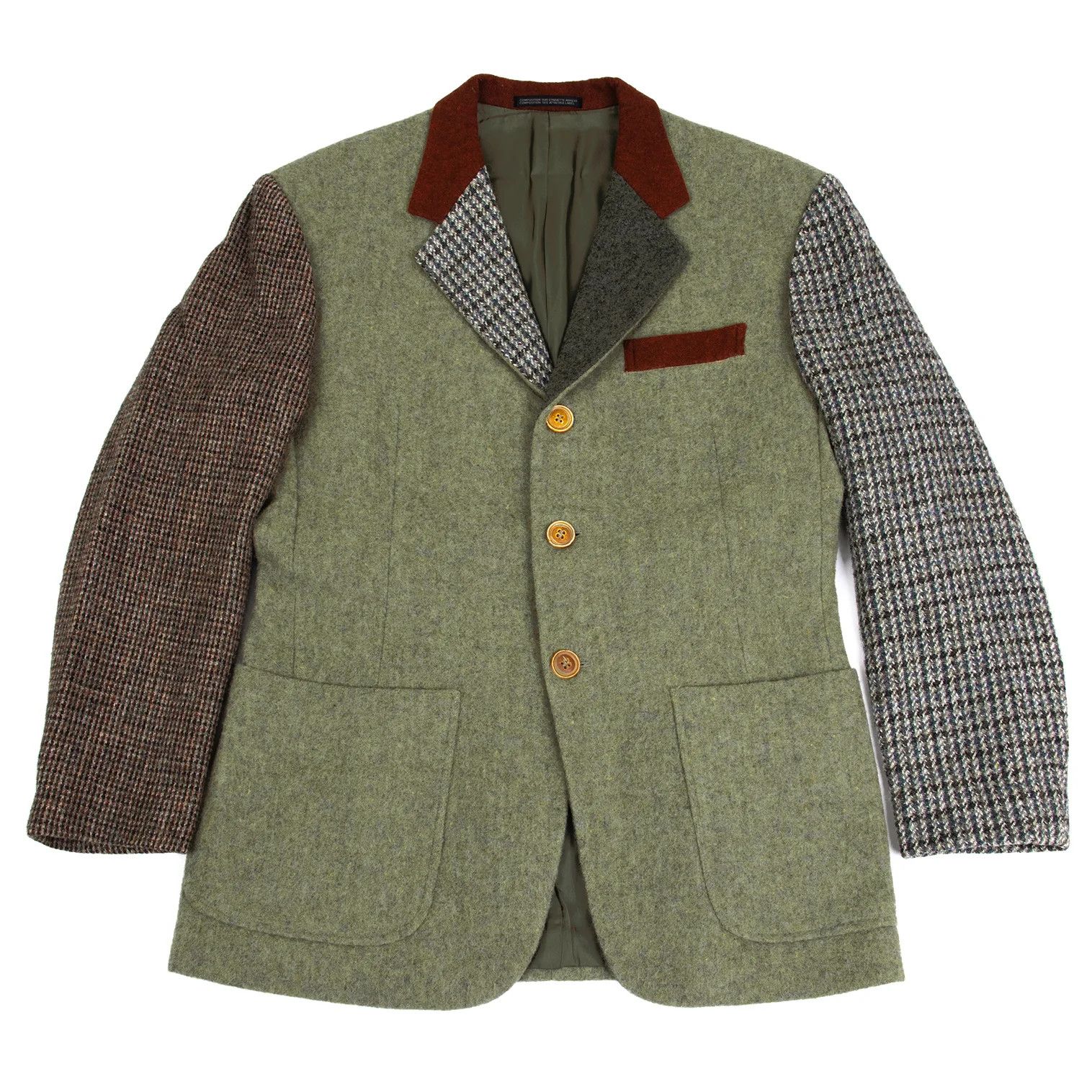 Yohji Yamamoto Yohji Yamamoto Wool Crazy Pattern Jacket Size US M / EU 48-50 / 2 - 1 Thumbnail