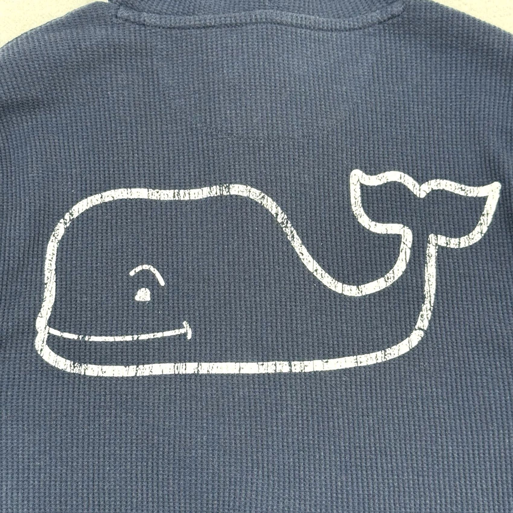 Vineyard Vines Vineyard Vines Women's Hoodie XS Navy Blue Thermal Waffle Knit Pullover Logo Fall Winter Size XS / US 0-2 / IT 36-38 - 5 Thumbnail
