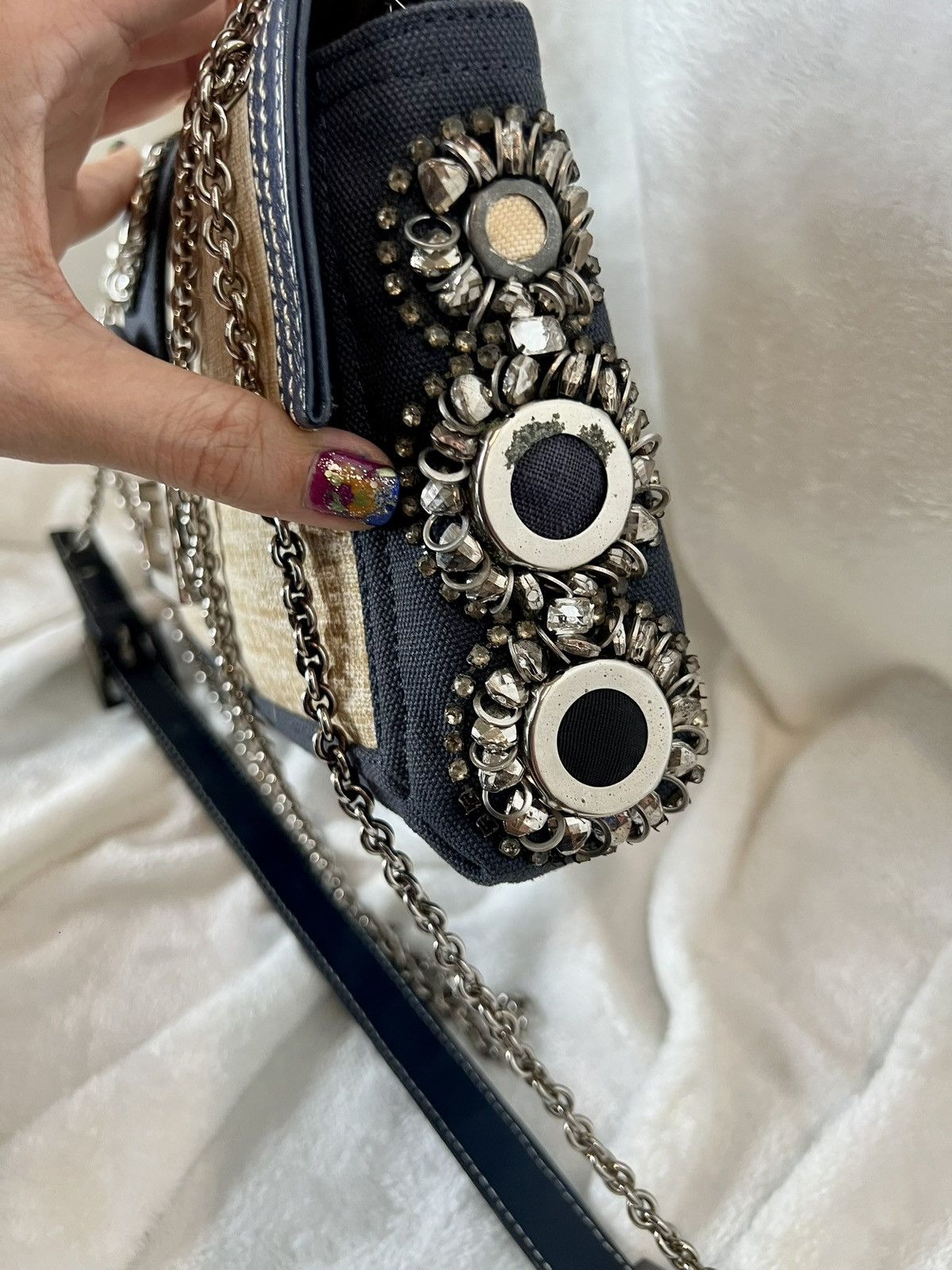 Fendi Fendi Embellished Canvas Baguette Size ONE SIZE - 4 Thumbnail