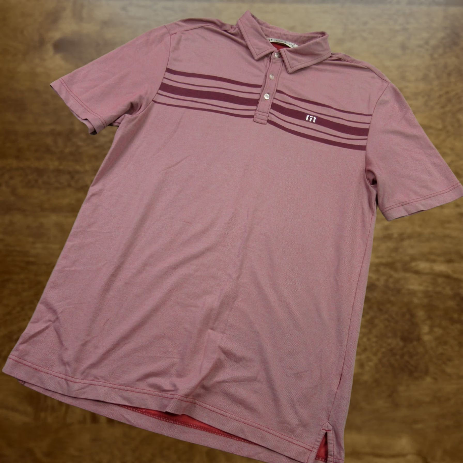 TravisMathew Travis Mathew Shirt Mens Medium Short Sleeve Outdoors Golfer Pink Polo Size US M / EU 48-50 / 2 - 1 Thumbnail