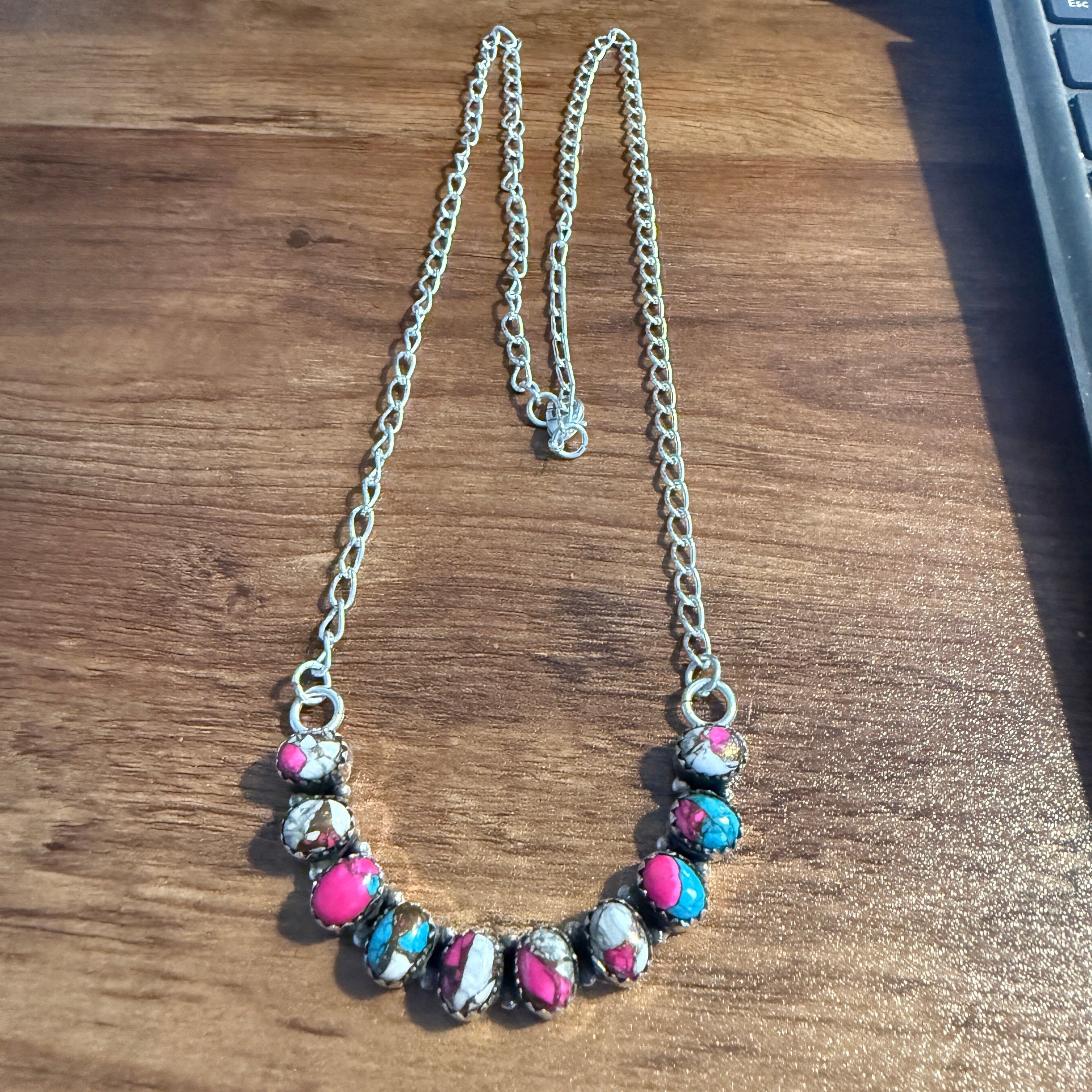 Other Cotton Candy Dalhia Turquoise Gemstone Necklace Silver Size ONE SIZE - 2 Thumbnail