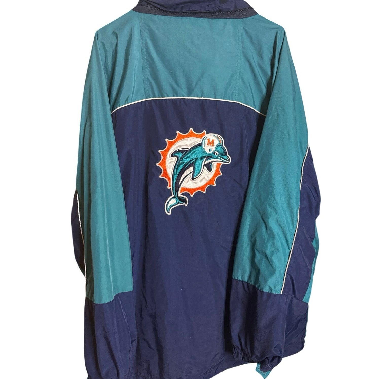 NFL Vintage Miami Dolphins Zip-Up Jacket Size US XL / EU 56 / 4 - 2 Thumbnail
