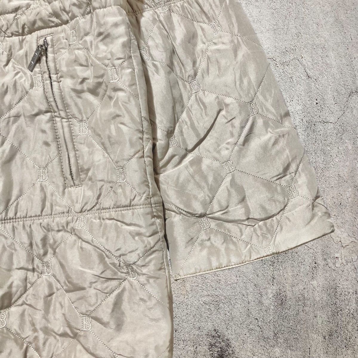 Balmain Balmain Paris Monogram Quilted Fur Long Jacket Beige Luxury Size US XL / EU 56 / 4 - 7 Thumbnail