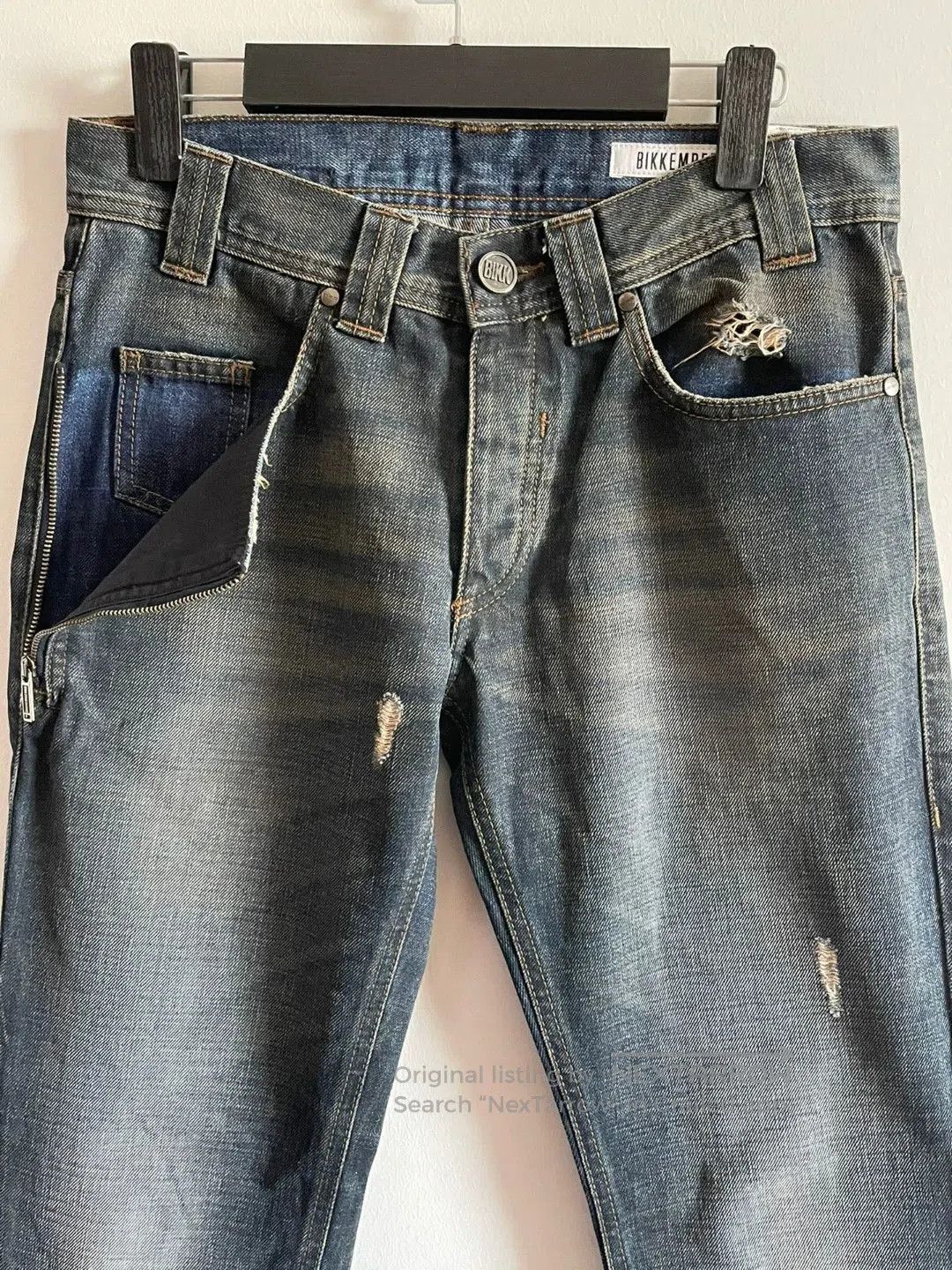 Dirk Bikkembergs Zip Pocket Denim Pants.