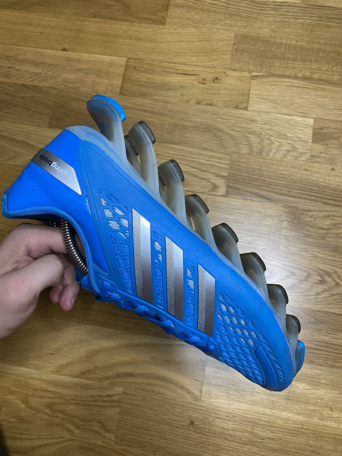 Adidas Adidas Springblade Techfit Running Sneakers Blue Size US 12 / EU 45 - 5 Thumbnail