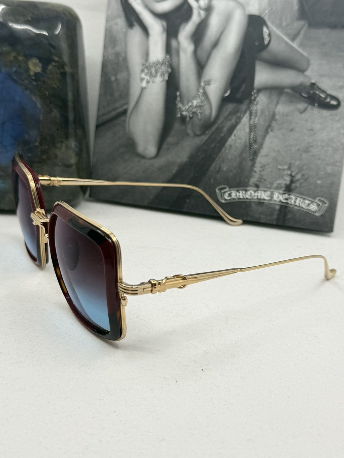 Chrome Hearts Chrome Hearts Blue Job Burgundy with Gold Size ONE SIZE - 4 Thumbnail