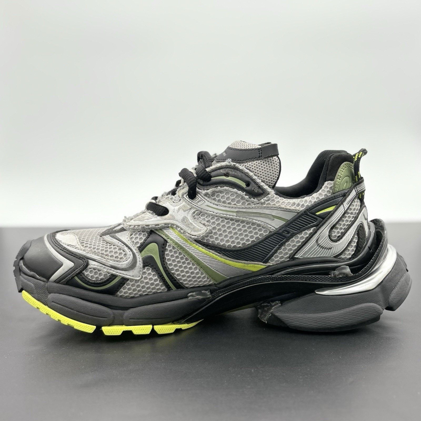 Balenciaga Balenciaga Runner 2.0 ' Silver Neon Yellow ' | SUPER CLEAN! Size US 13 / EU 46 - 4 Thumbnail