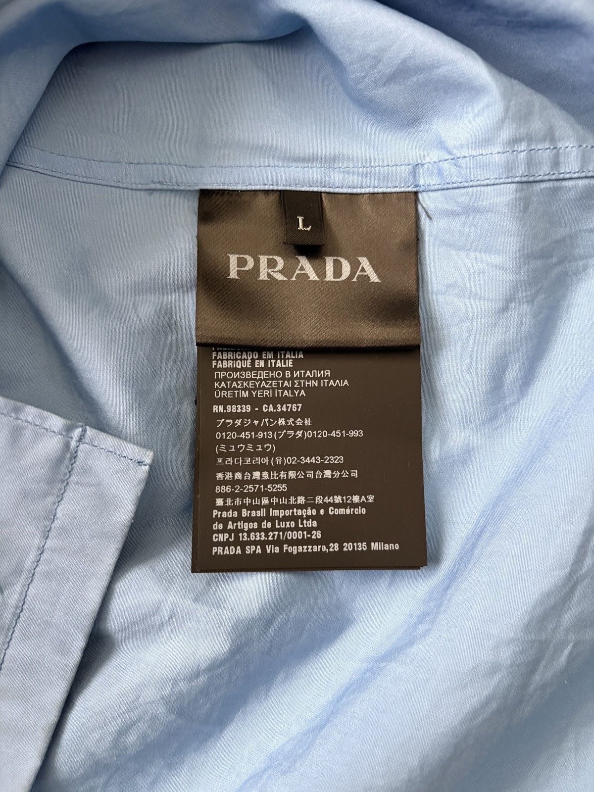 Prada Prada Celeste Wine Bottle Rose Shirt Size US L / EU 52-54 / 3 - 3 Thumbnail