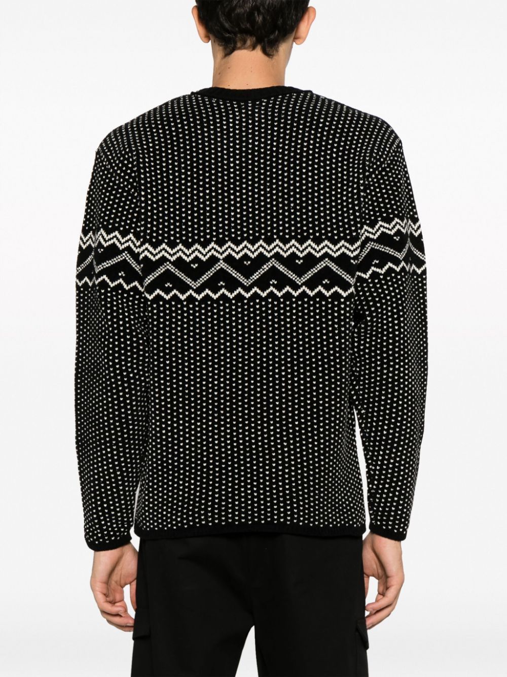 C.P. Company o1y1224 Crewneck Sweater in Black/White Size US M / EU 48-50 / 2 - 4 Thumbnail
