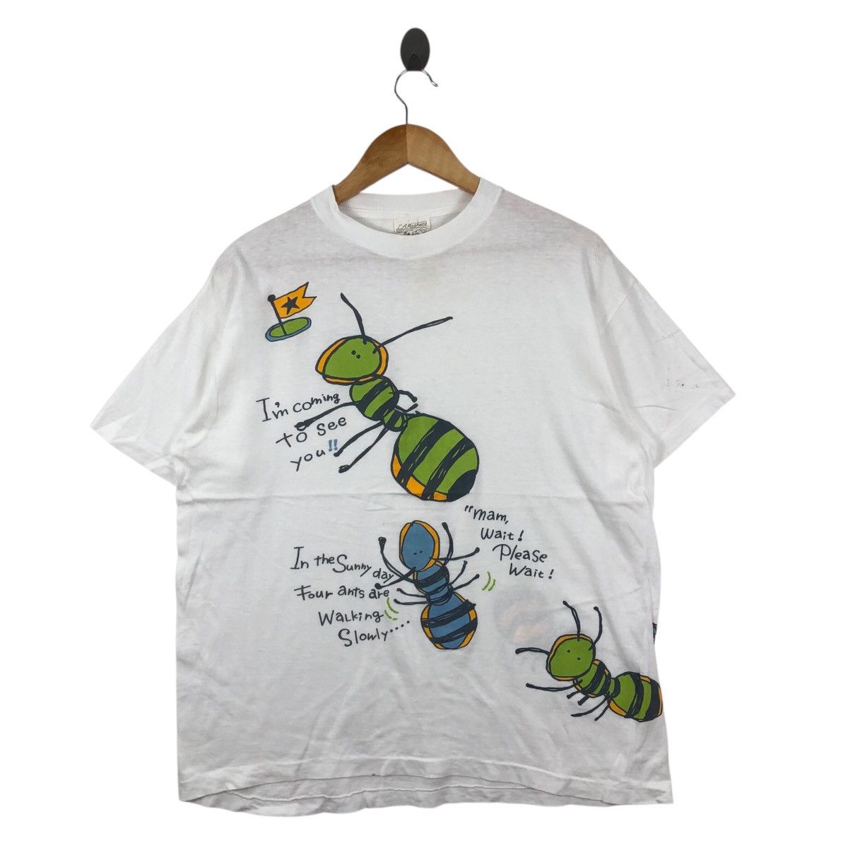 Vintage Vintage 90s Ant Fullprint Art Tee Shirt LA Mashues Tag sizeM Size US M / EU 48-50 / 2 - 1 Thumbnail