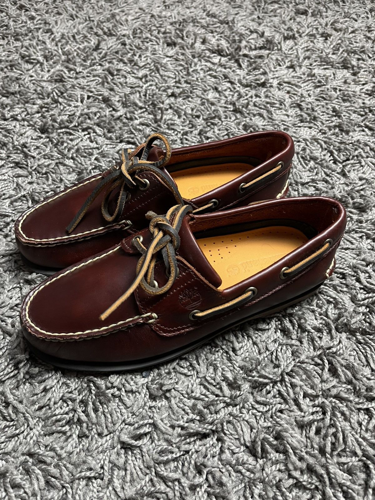 Timberland Timberland Classic 2-Eye Leather Boat Shoes Burgundy 39.5 Size US 6.5 / EU 39-40 - 2 Thumbnail