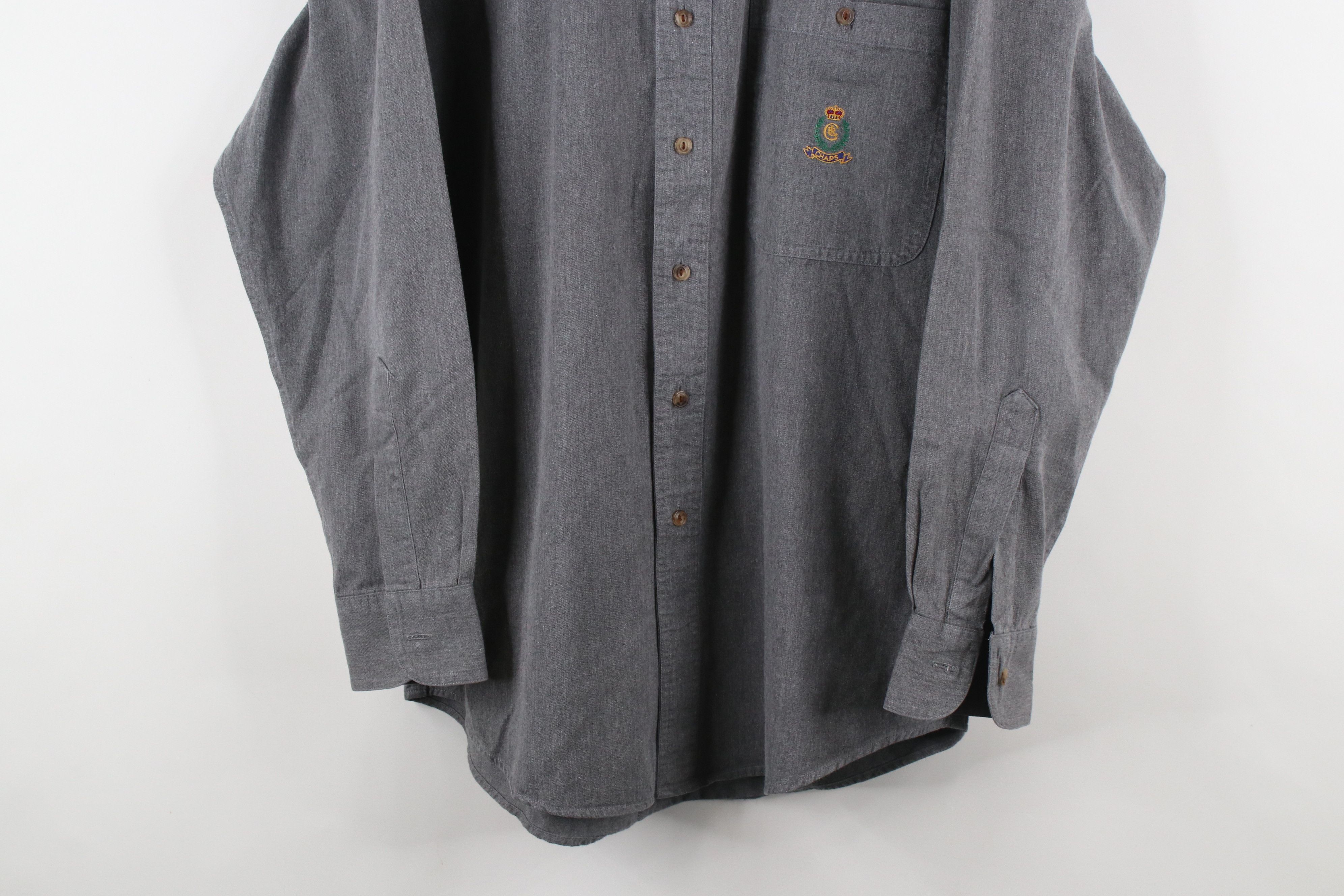 Ralph Lauren × Vintage Vintage 90s Chaps Ralph Lauren Spell Crest Button Down Shirt Size US M / EU 48-50 / 2 - 3 Thumbnail