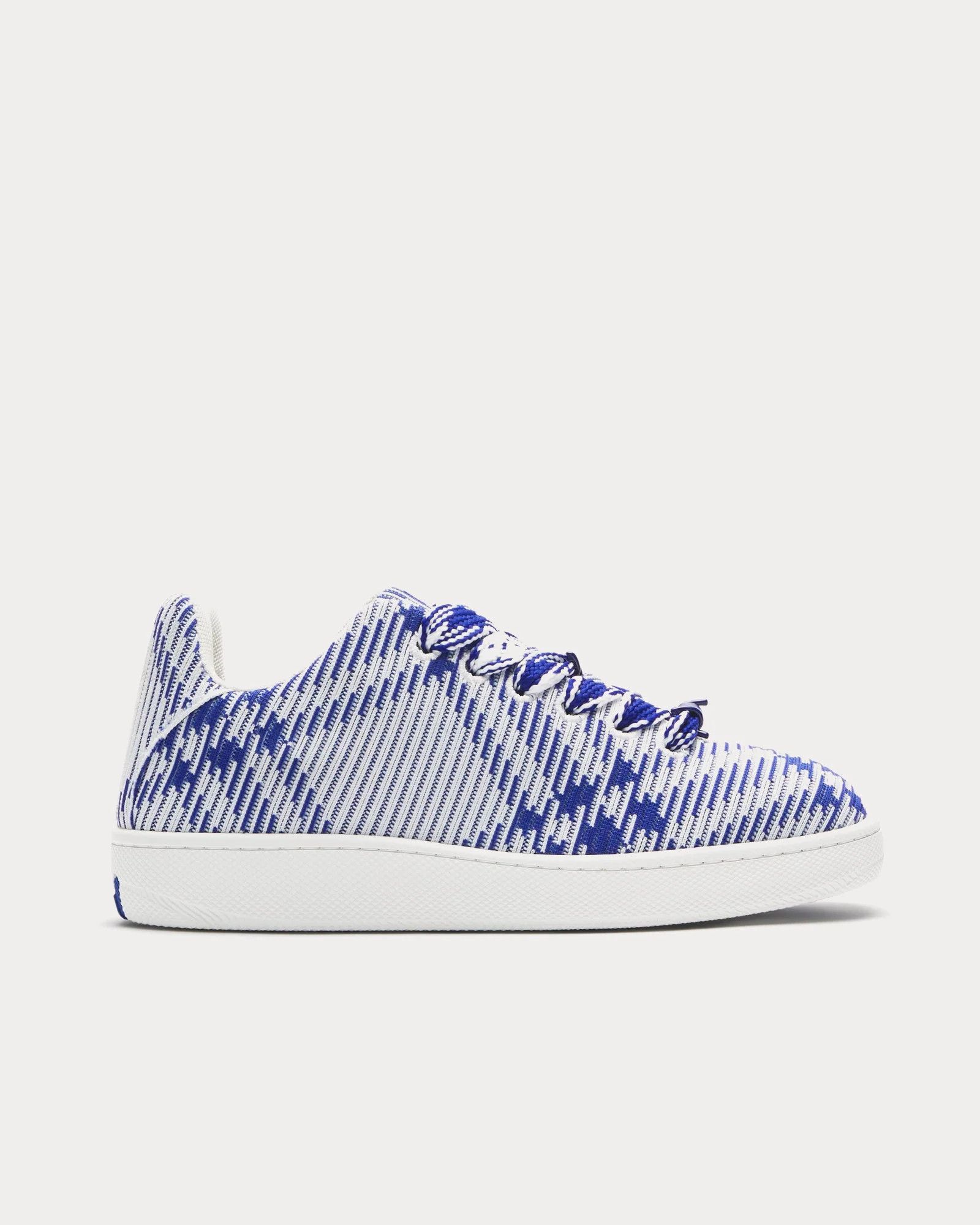 Burberry Burberry Check Knit Box Sneakers Blue Size US 12 / EU 45 - 1 Thumbnail