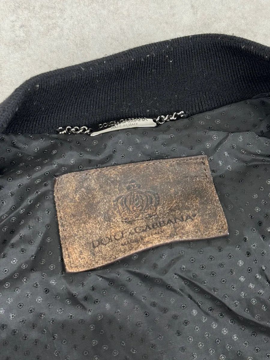 Dolce & Gabbana 2000s Dolce & Gabbana Raw Brown Leather Bomber Jacket Size US M / EU 48-50 / 2 - 10 Thumbnail