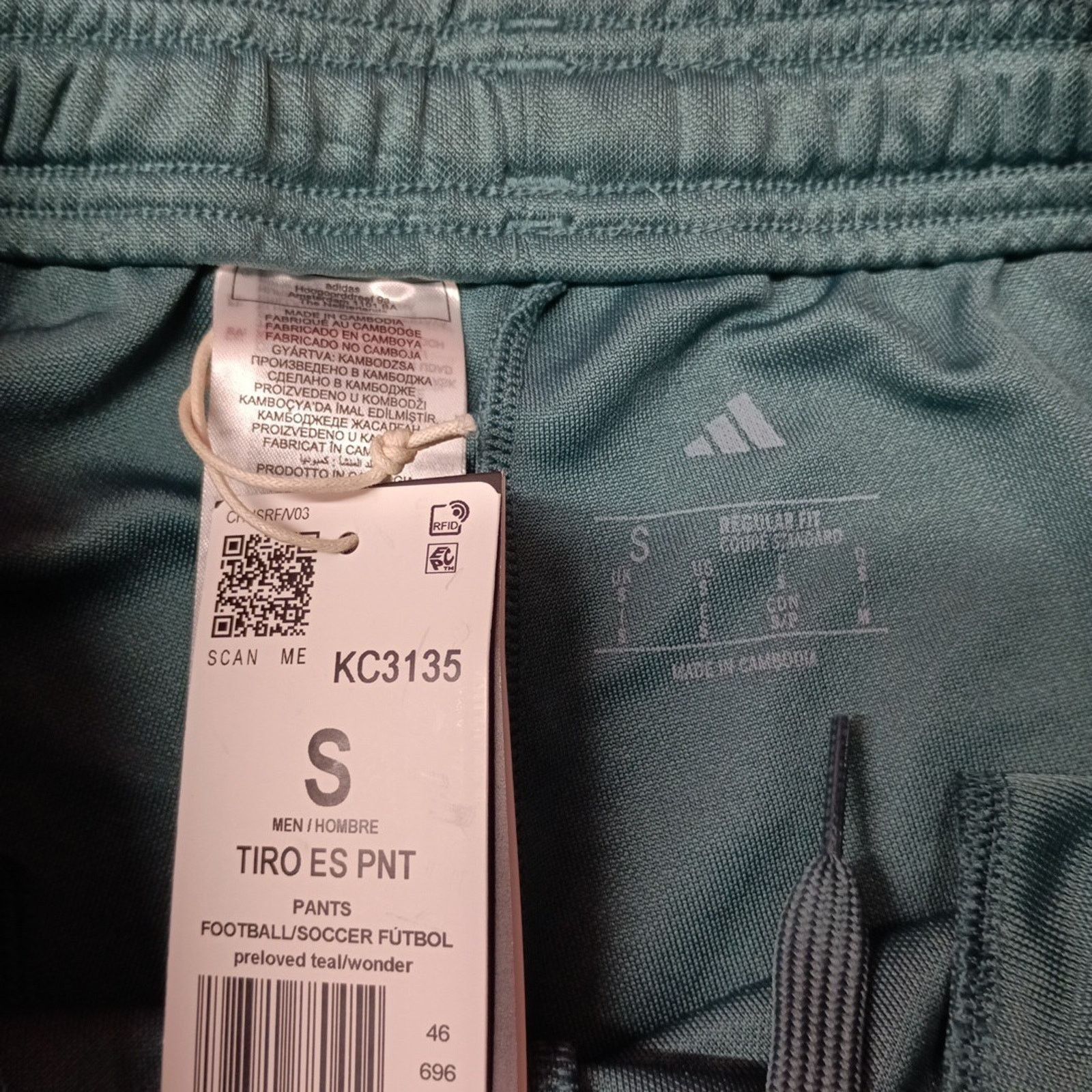 Adidas Adidas Tiro Football/Soccer Men's S Preloved Teal Pants Size US 26 / EU 42 - 6 Thumbnail