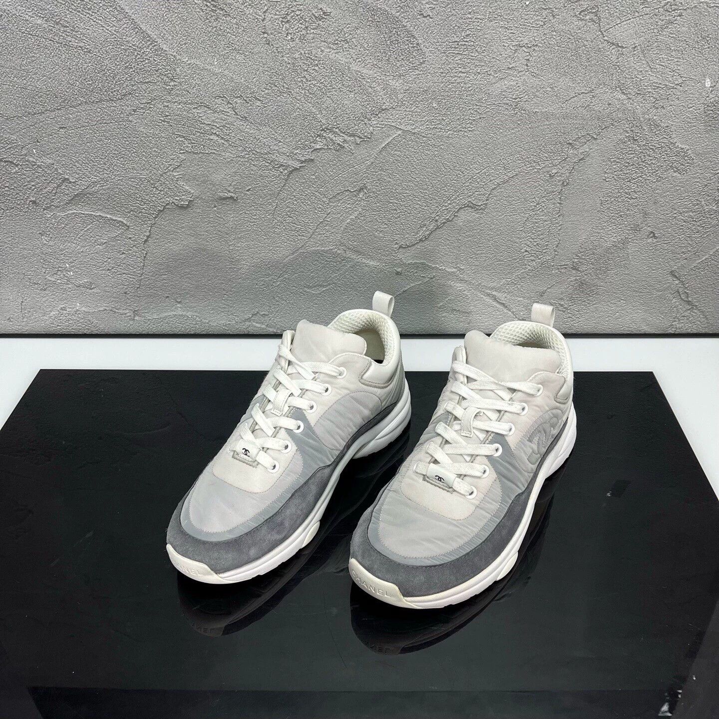 Chanel Classic CC Sneakers 37.5 99 New Worn Once