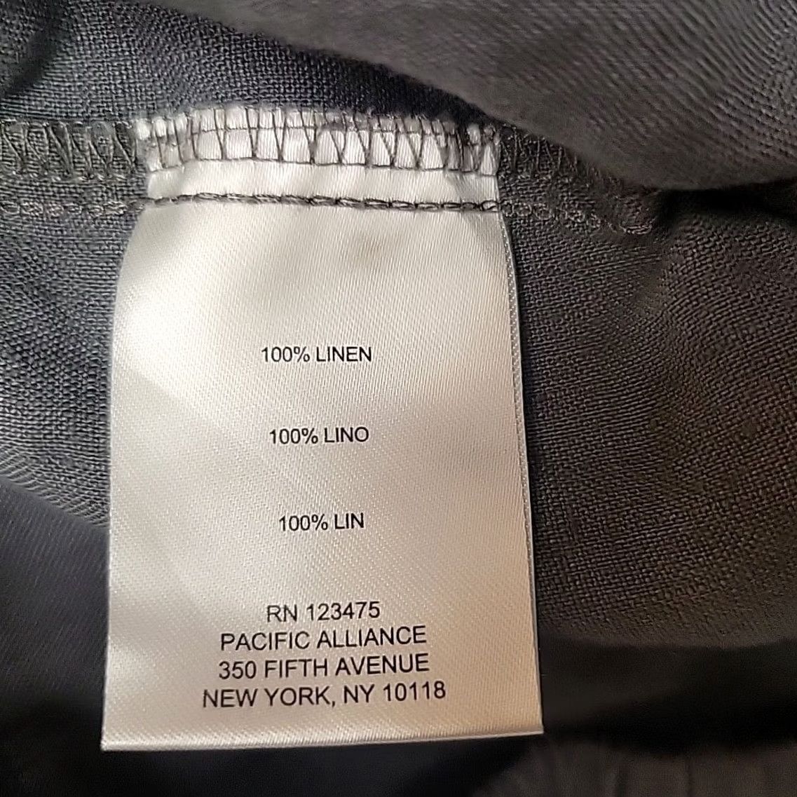 Ellen Tracy VTG Ellen Tracy Pants Womens M Gray 100% Linen Elastic Waist Drawstring Comfort Pants Mens Womens Girls Boys Size 32" / US 10 / IT 46 - 5 Thumbnail